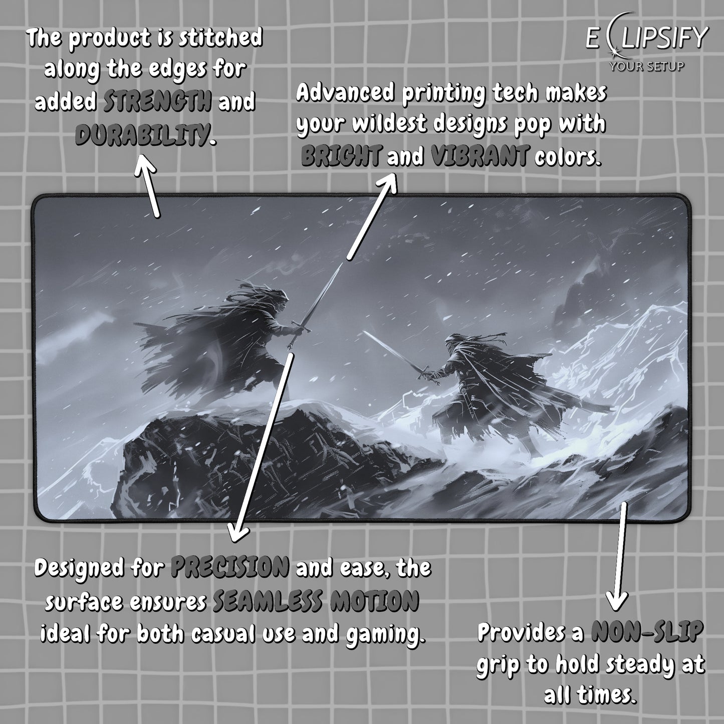 Battle for the North: Fantasy Warriors Gaming Mouse Pad
