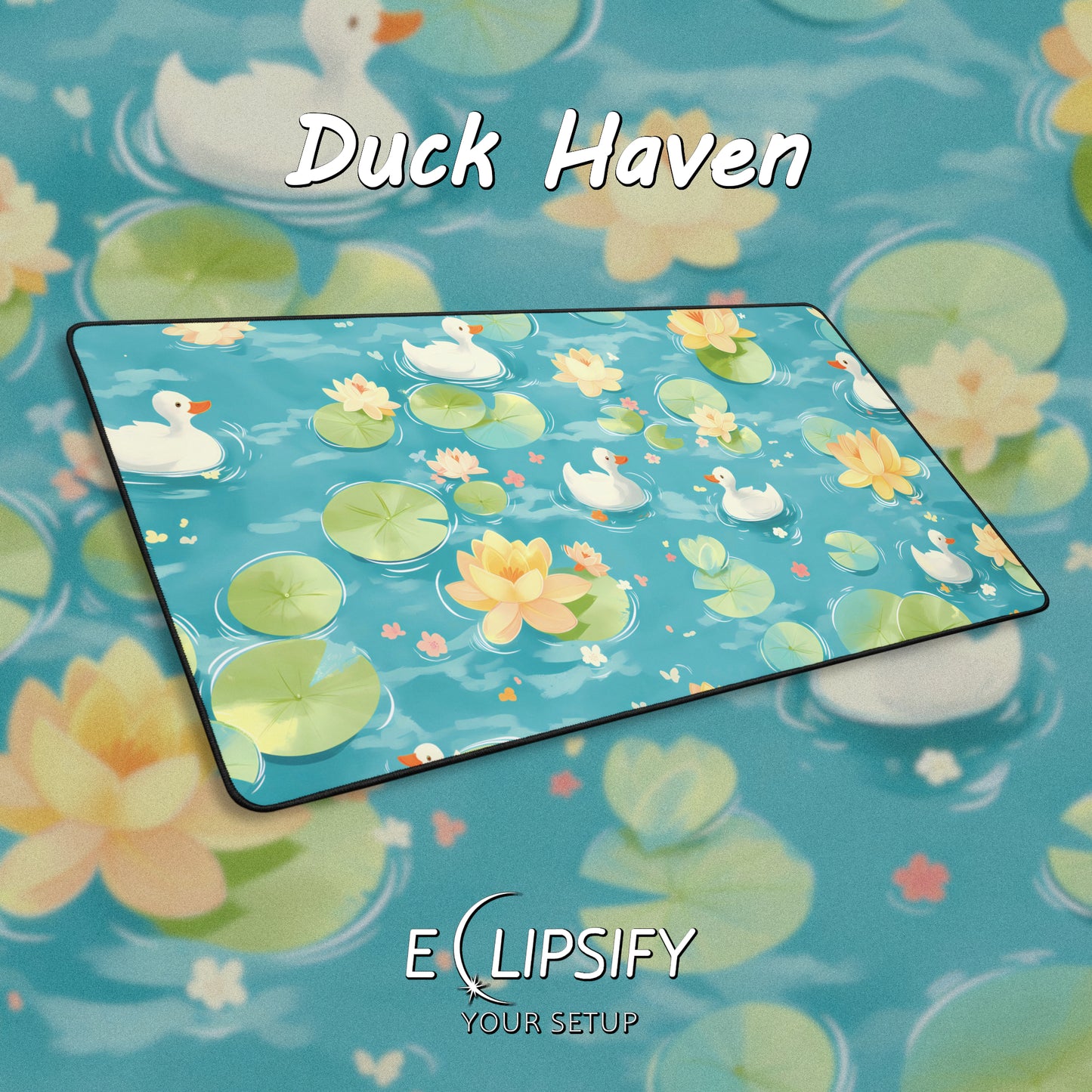 Duck Haven: Cute Ducks In Pond Mouse Pad