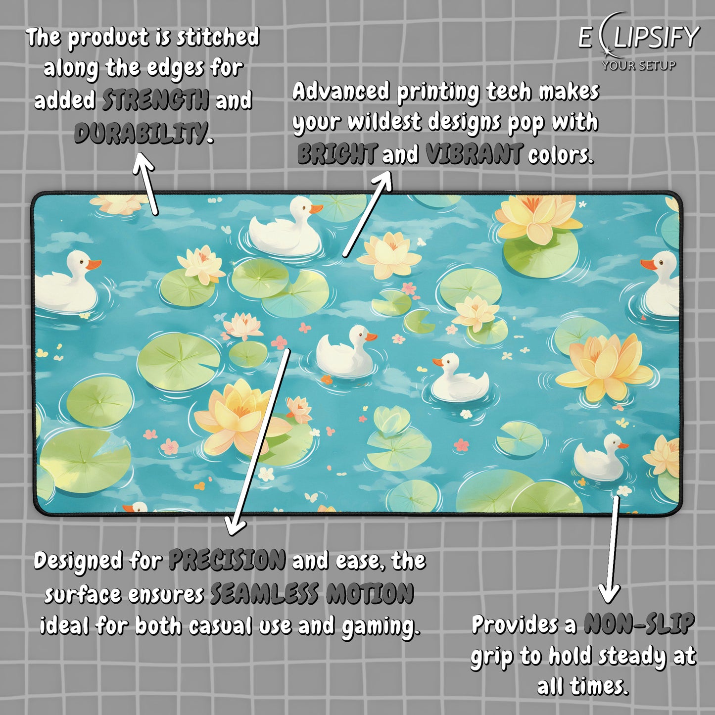 Duck Haven: Cute Ducks In Pond Mouse Pad
