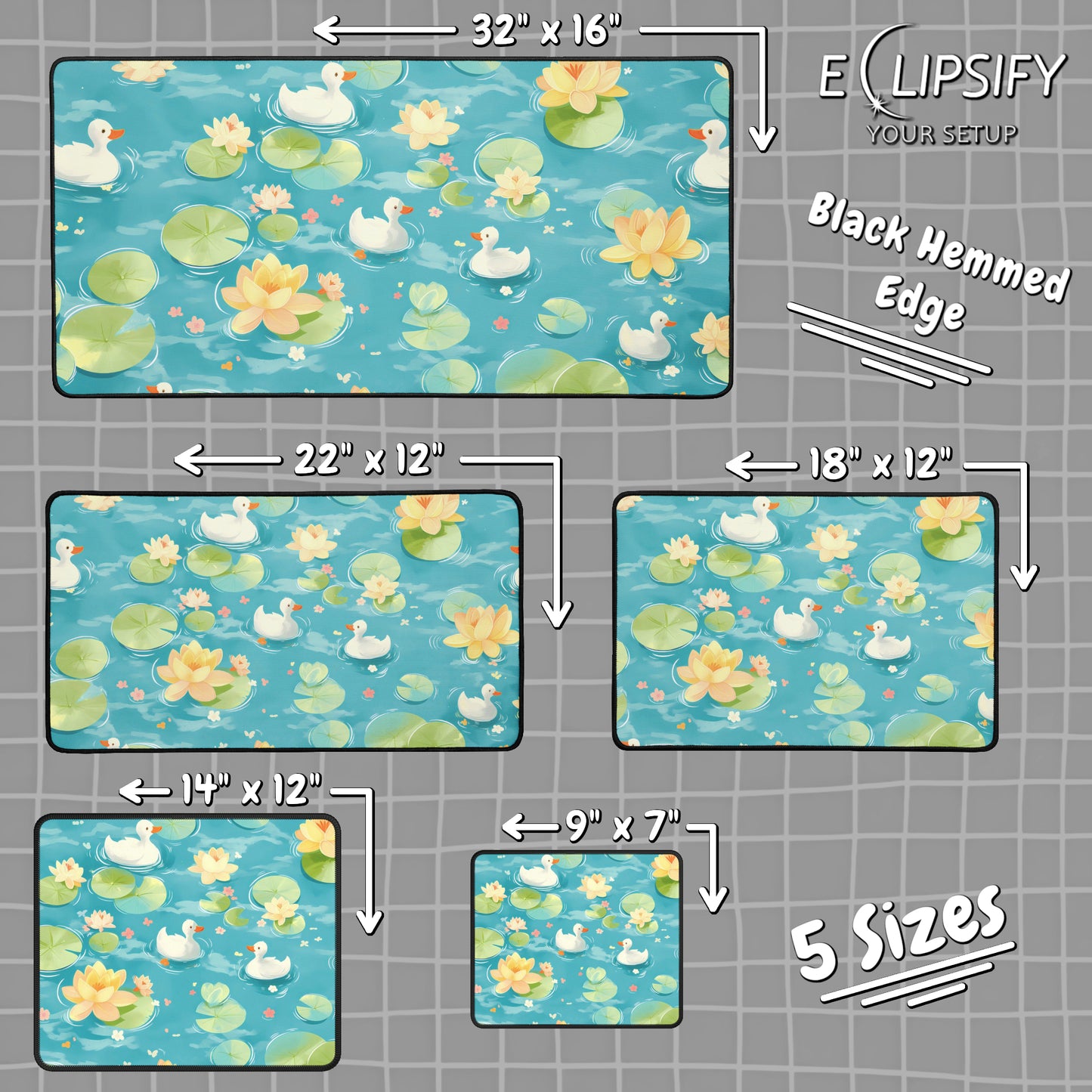 Duck Haven: Cute Ducks In Pond Mouse Pad