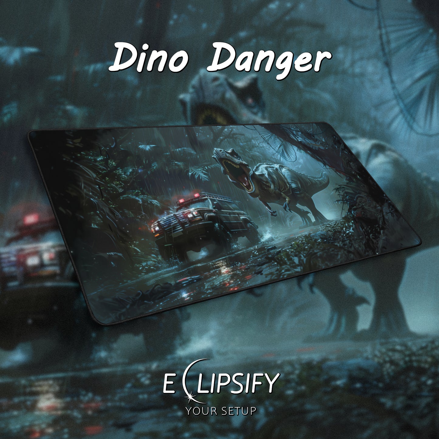 Dino Danger: Jurassic Gaming Mouse Pad
