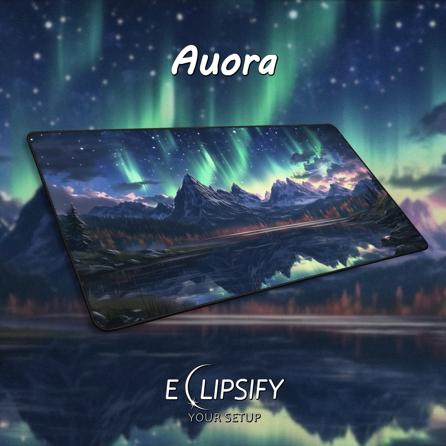 Auora: Northern Light Landscape Mouse Pad
