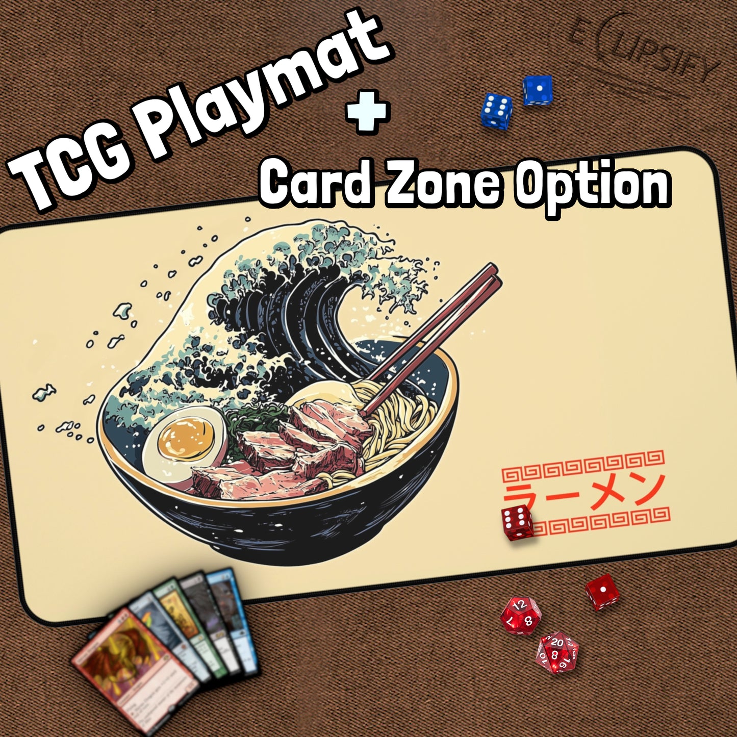 The Great Wave Off Ramen: Japanese Ramen TCG Playmat