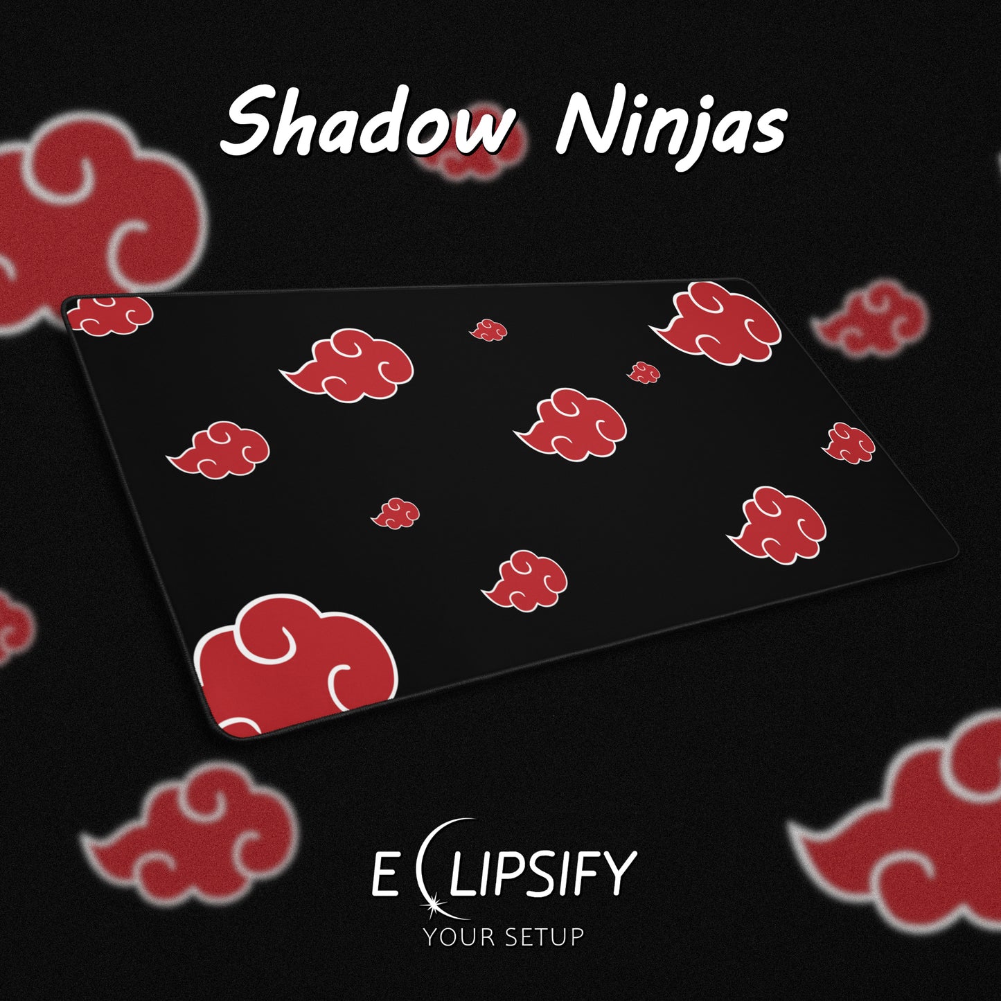 Shadow Ninjas: Red Clouds Gaming Mouse Pad