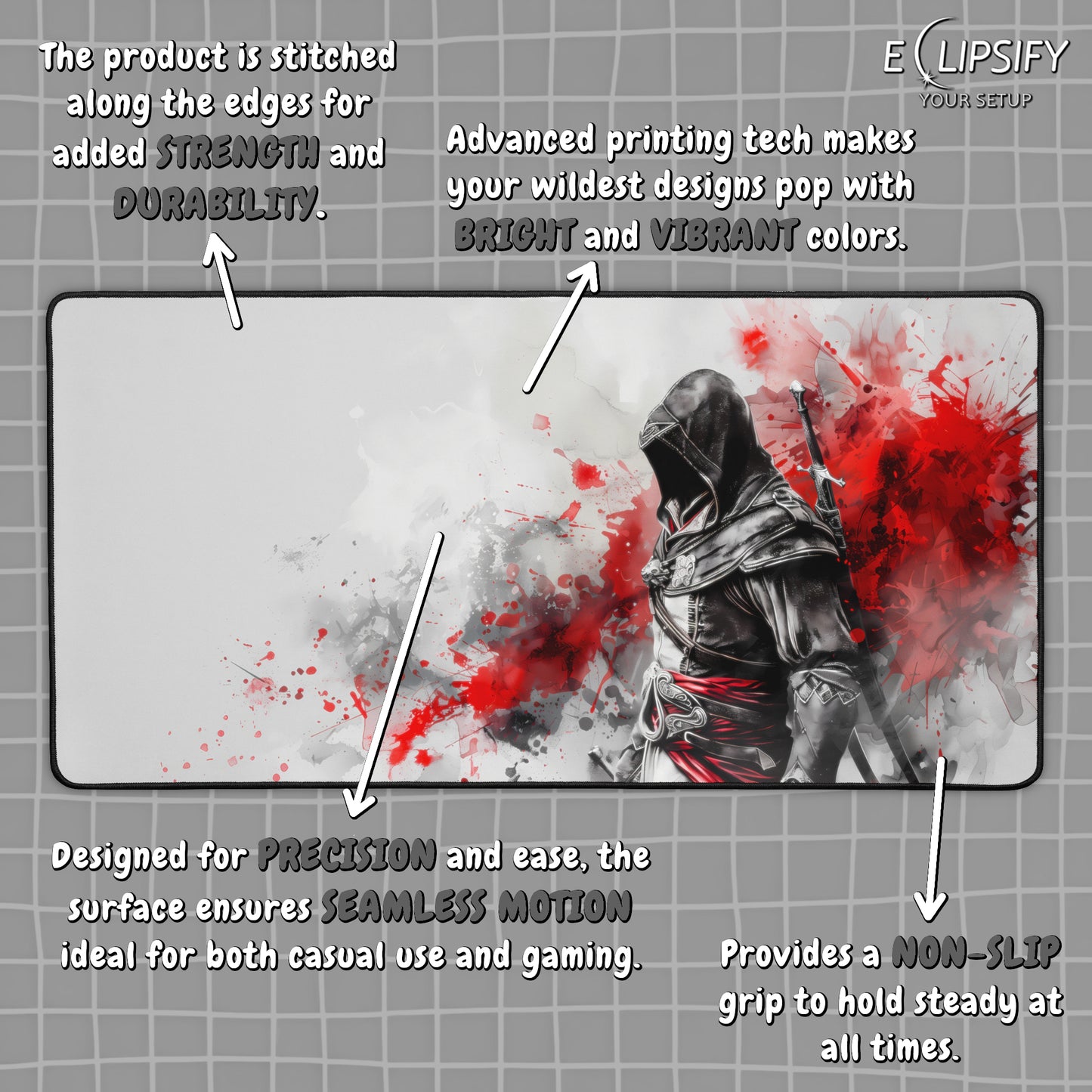 Red Blade: Assassin Gaming Mouse Pad