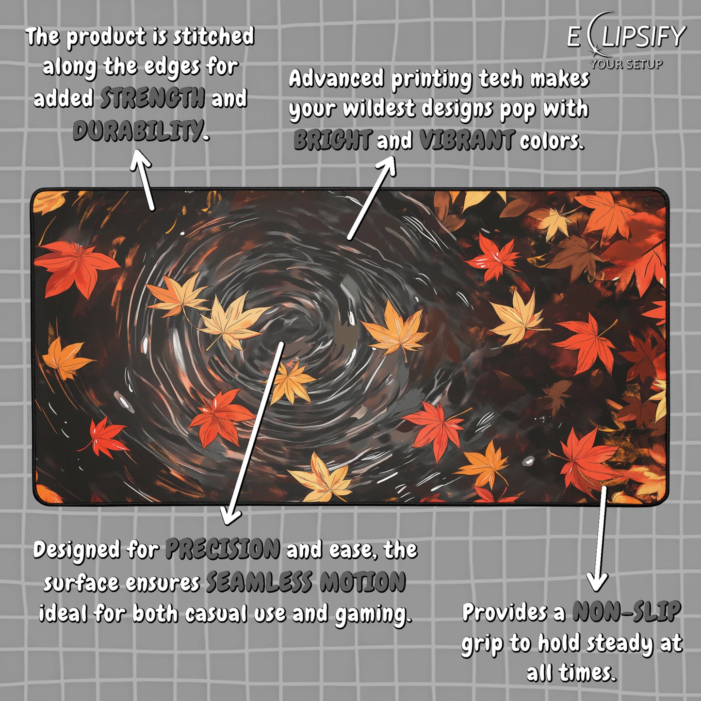 Autumn Leaves: Fall Season Gaming Mouse Pad