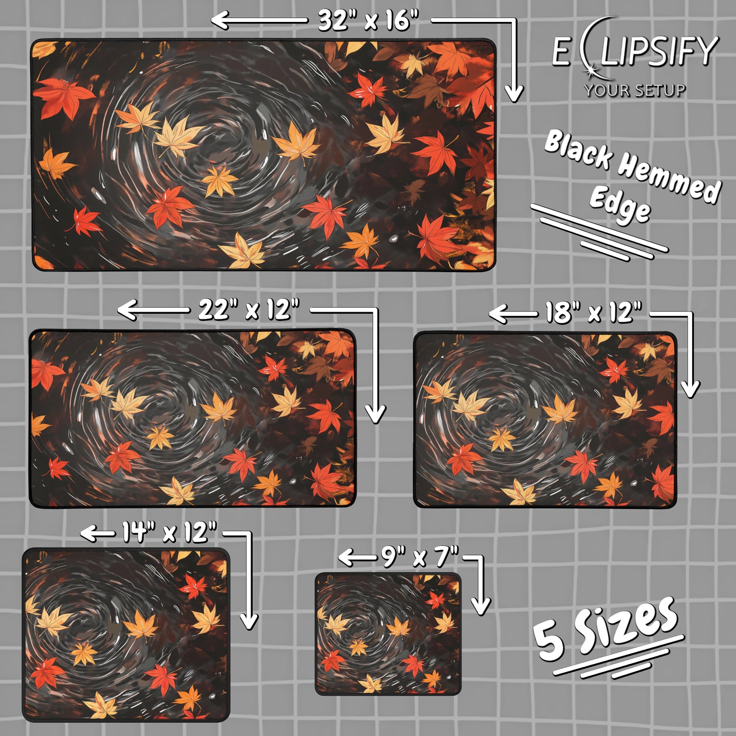 Autumn Leaves: Fall Season Gaming Mouse Pad