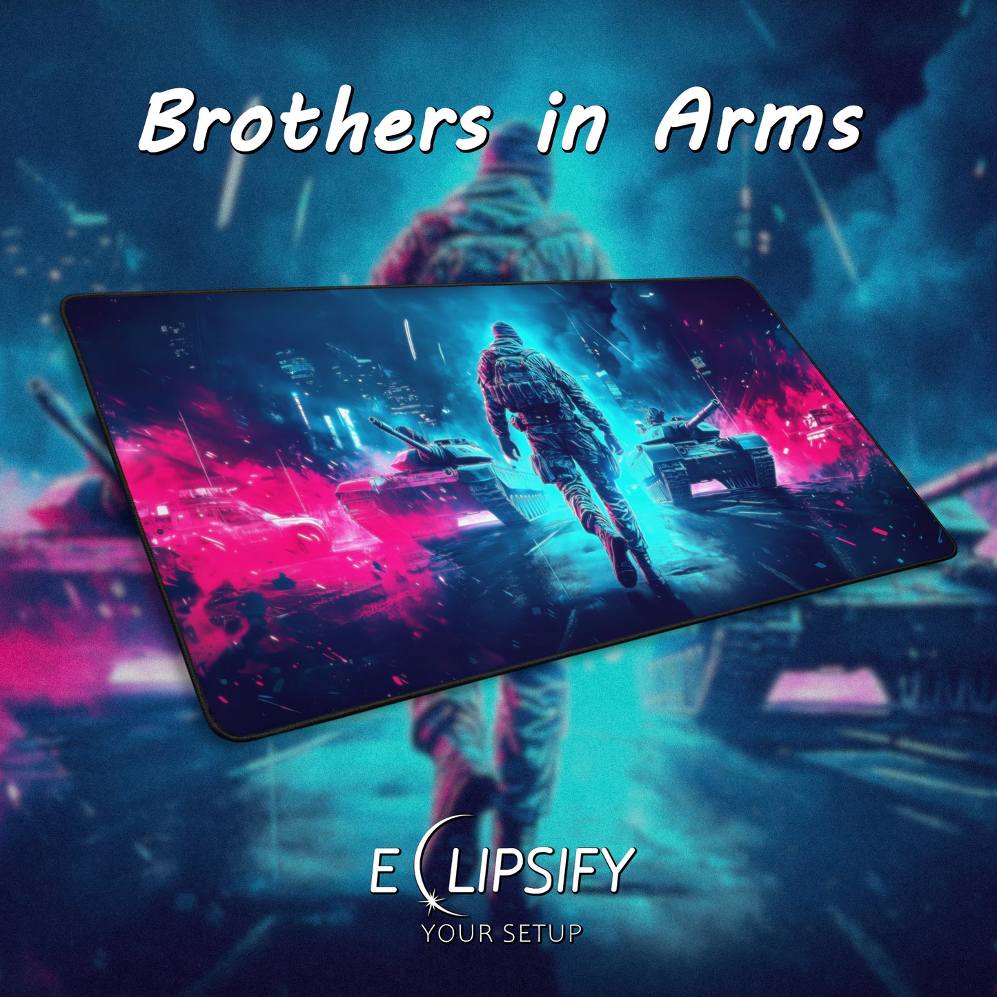 Brothers in Arms: Army Soldier Gaming Mouse Pad