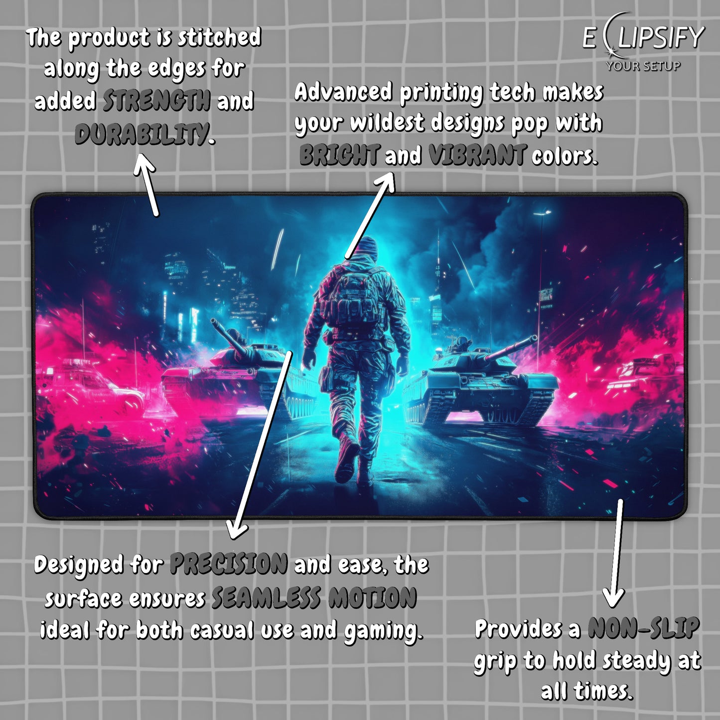 Brothers in Arms: Army Soldier Gaming Mouse Pad