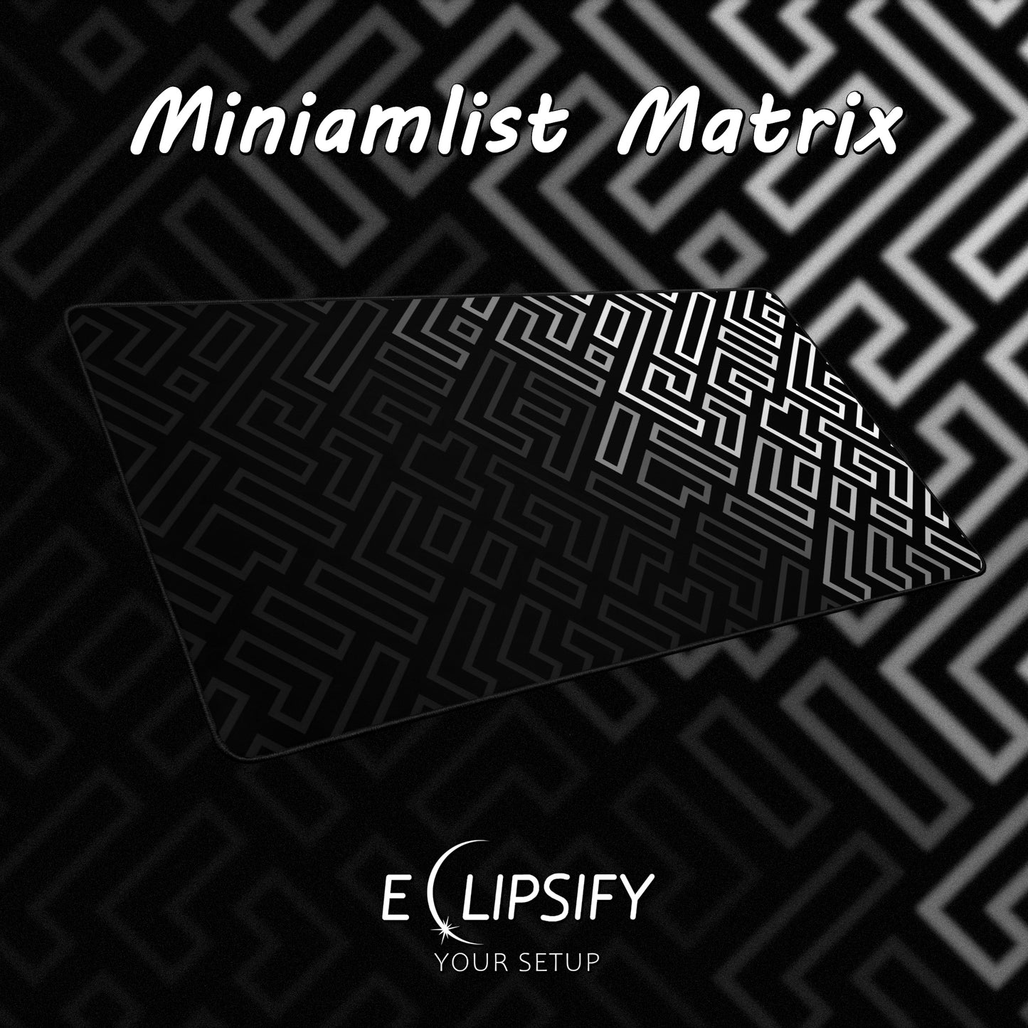 Minimalist Matrix: Black and White Abstract Pattern Mouse Pad