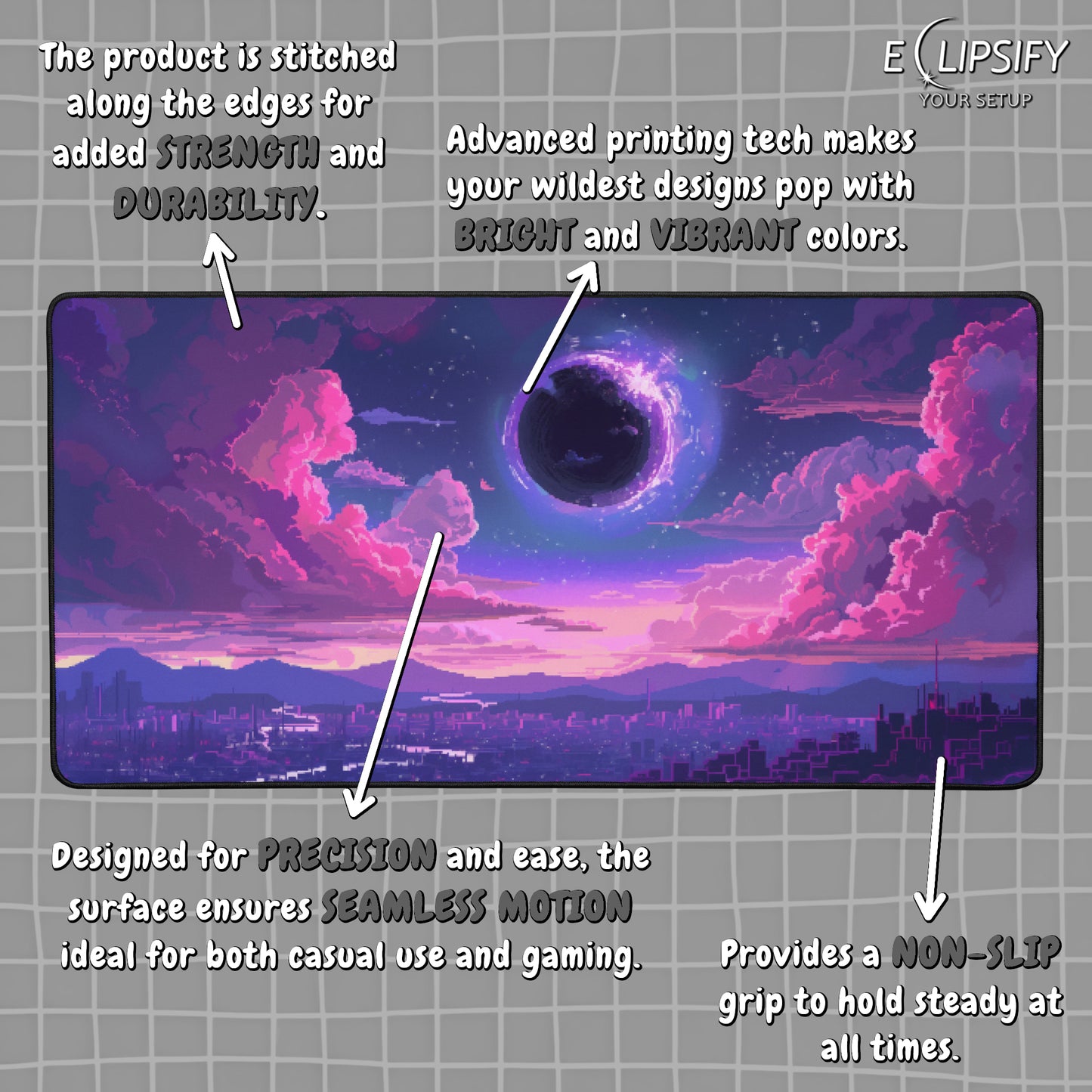 Byte of the Black Hole: Pixel Art Mouse Pad