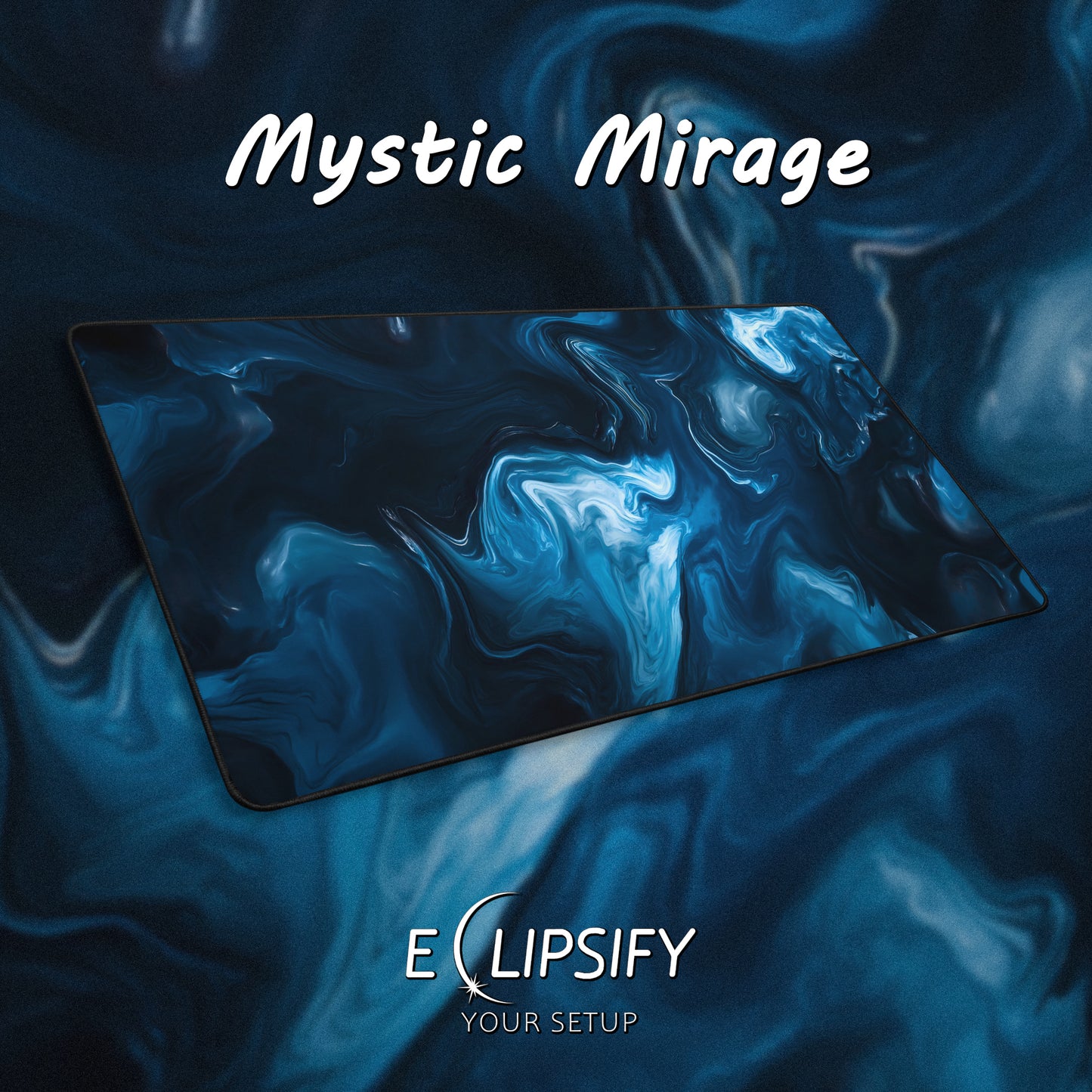 Mystic Mirage: Blue Marble Minimalist Mouse Pad