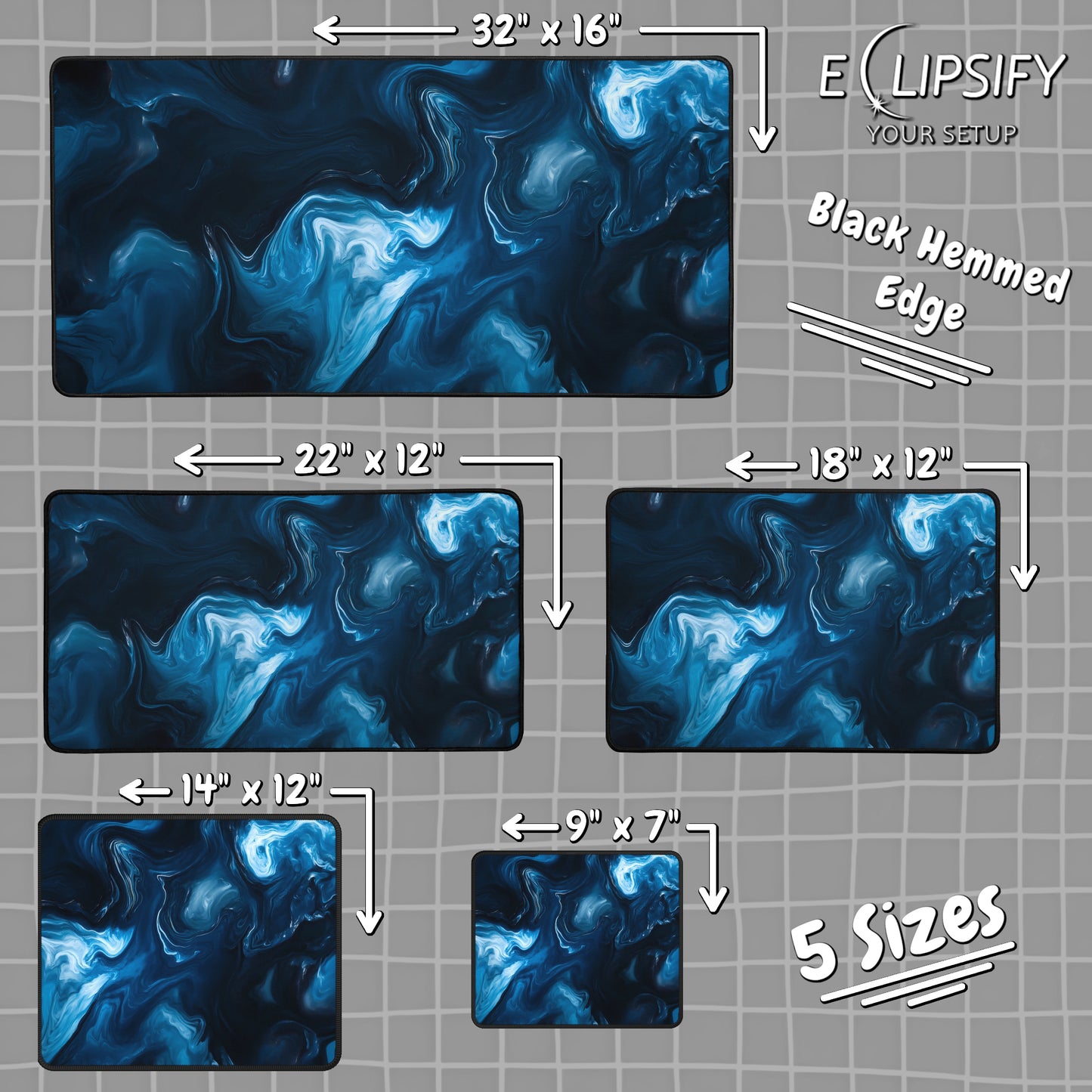 Mystic Mirage: Blue Marble Minimalist Mouse Pad