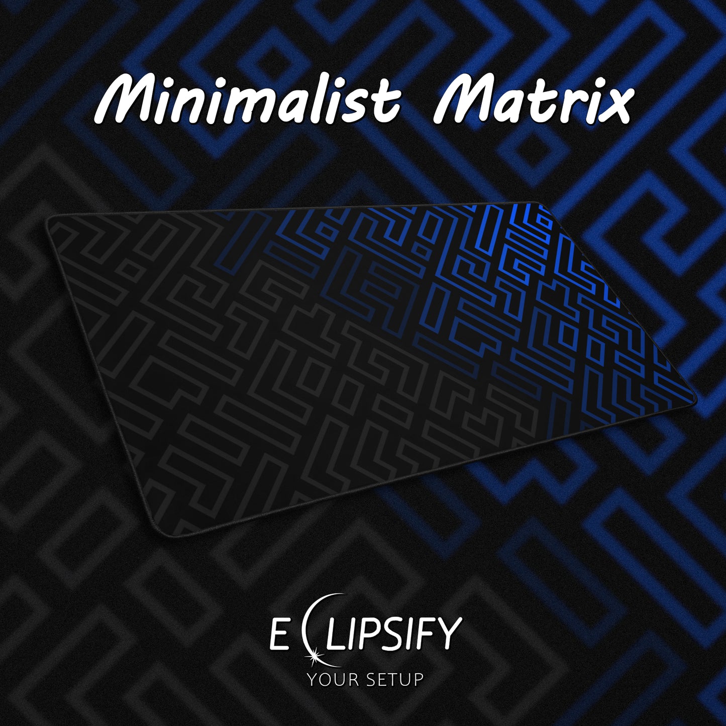Minimalist Matrix: Blue Abstract Pattern Mouse Pad