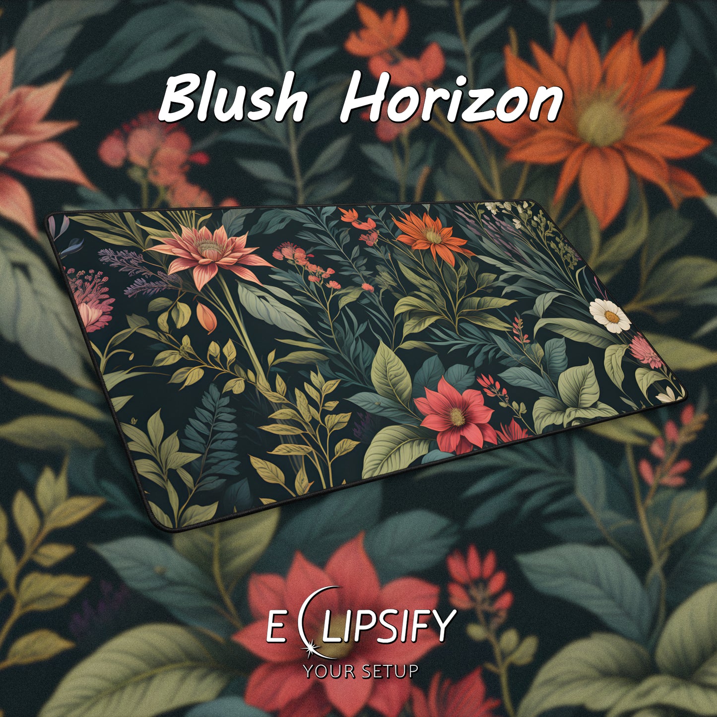 Botanical Harmony: Flower Floral Mouse Pad