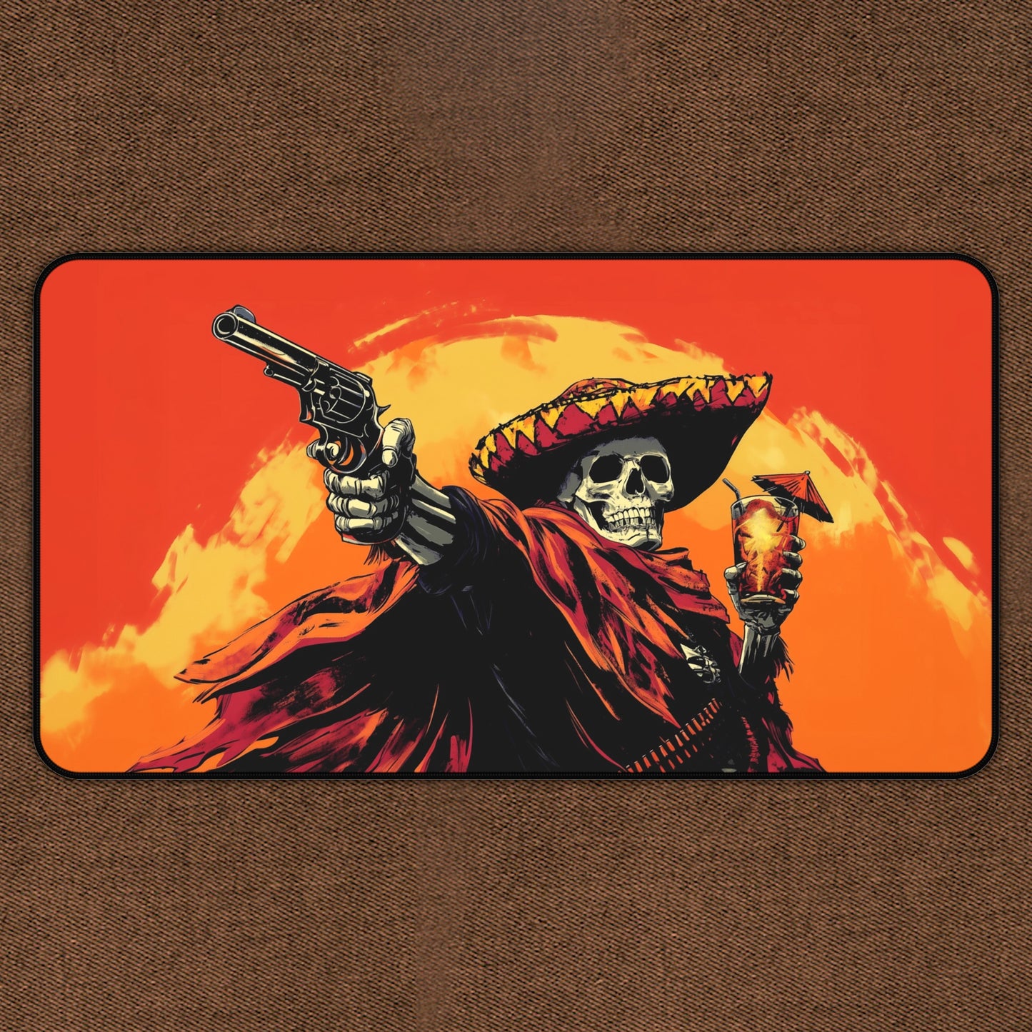 Ghost Of High Noon: Wild West Skeleton TCG Playmat