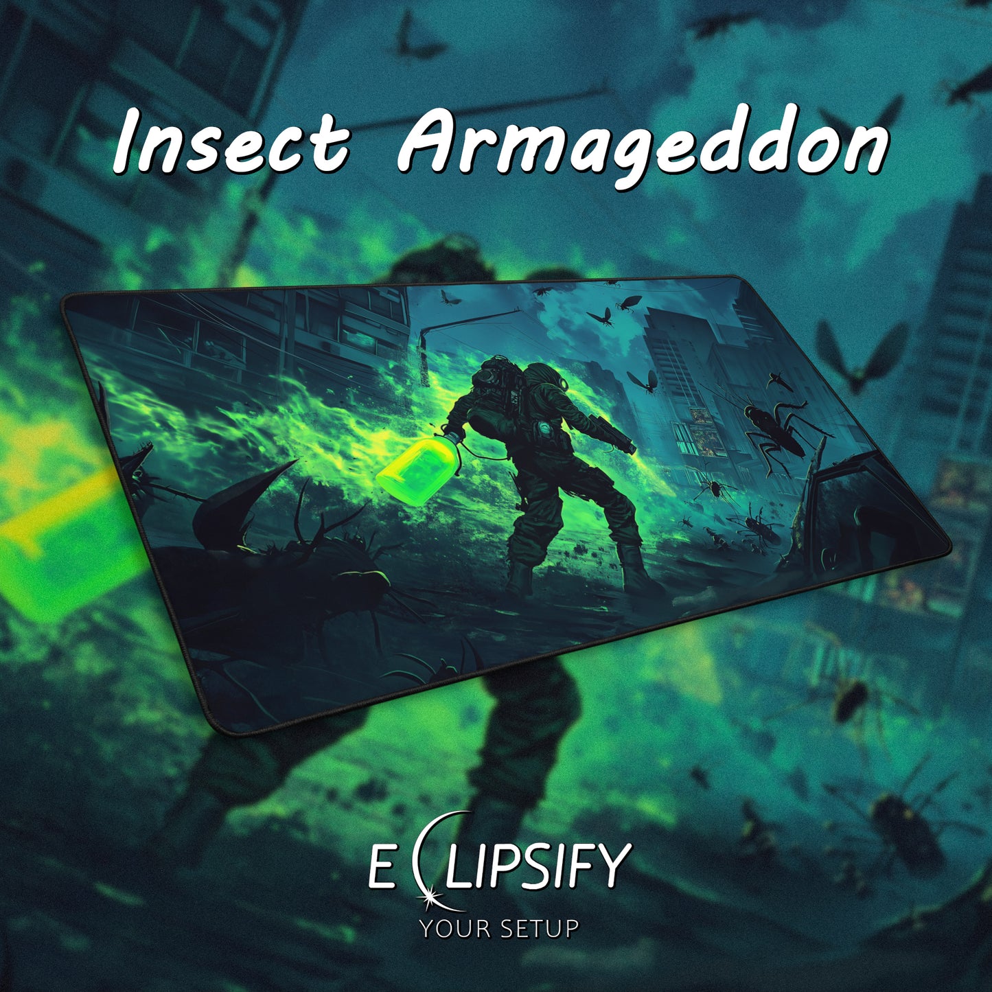 Insect Armageddon: Bug Apocalypse Gaming Mouse Pad