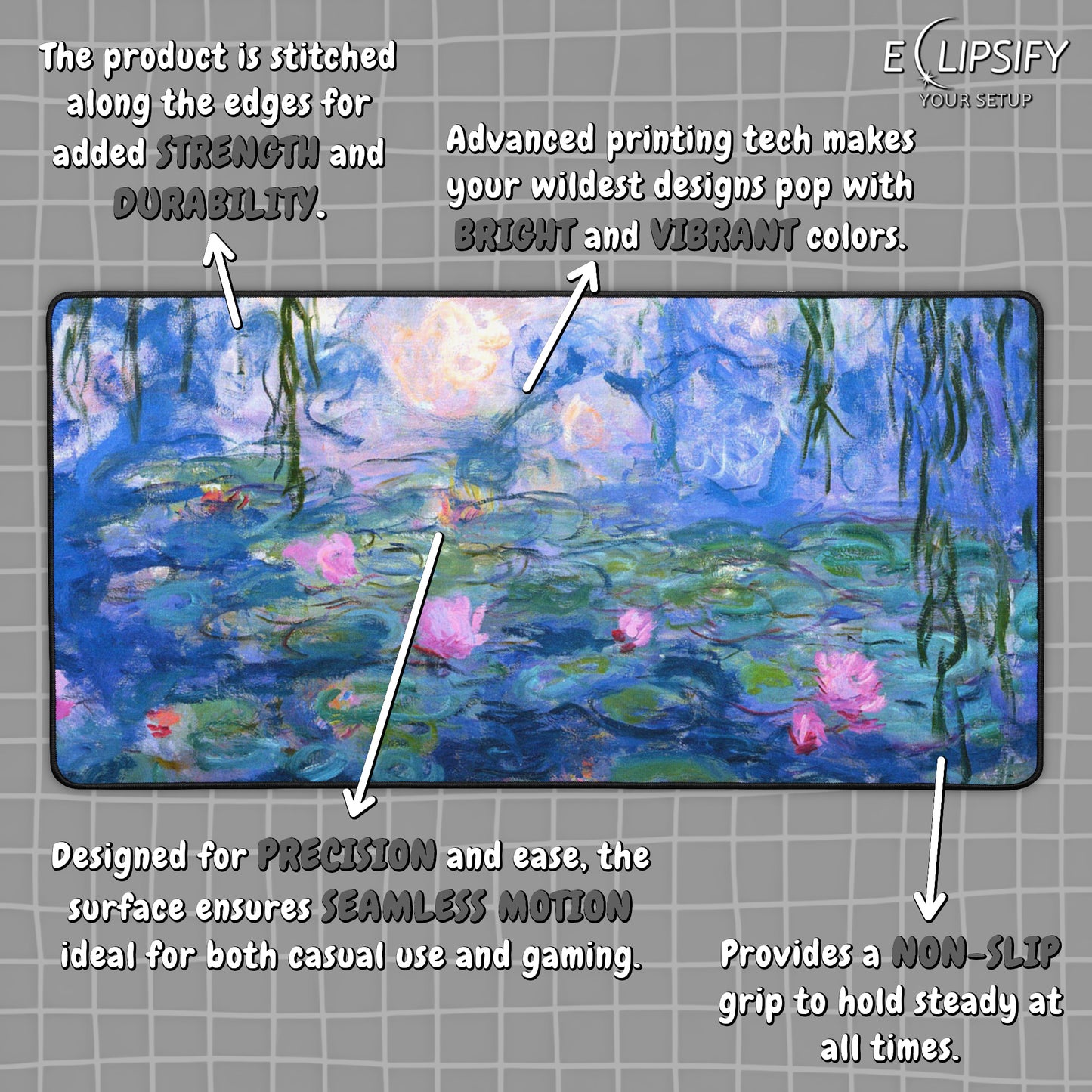 Water Lilies: Claude Monet Mouse Pad
