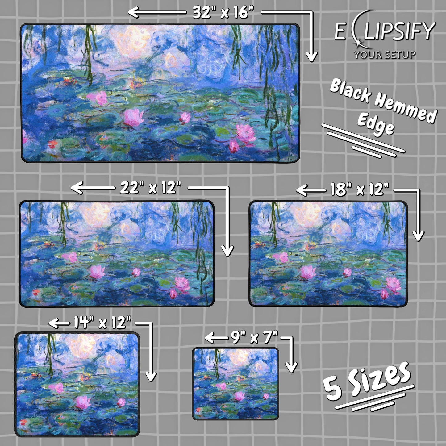 Water Lilies: Claude Monet Mouse Pad
