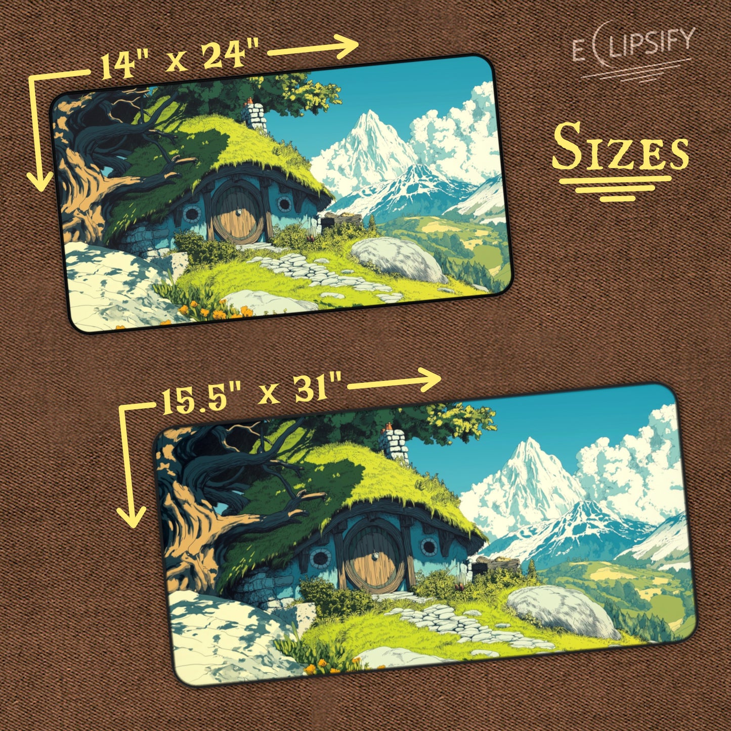 Moss & Mountains: Fantasy Cottage TCG Playmat