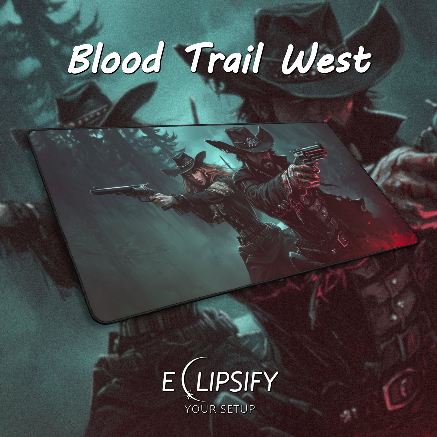Blood Trail West: Cowboy Hunter Gaming Mouse Pad
