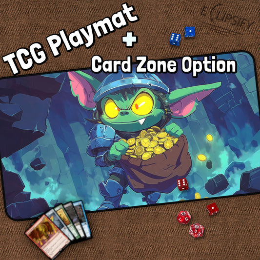 Loot And Scoot: Goblin Stealing Gold TCG Playmat