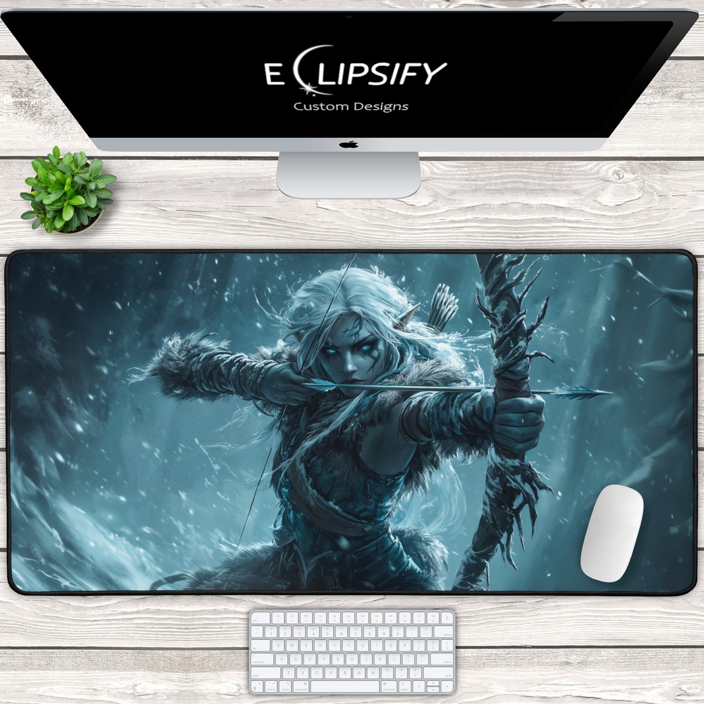 Enchantress: Drow Dark Elf Gaming Mouse Pad
