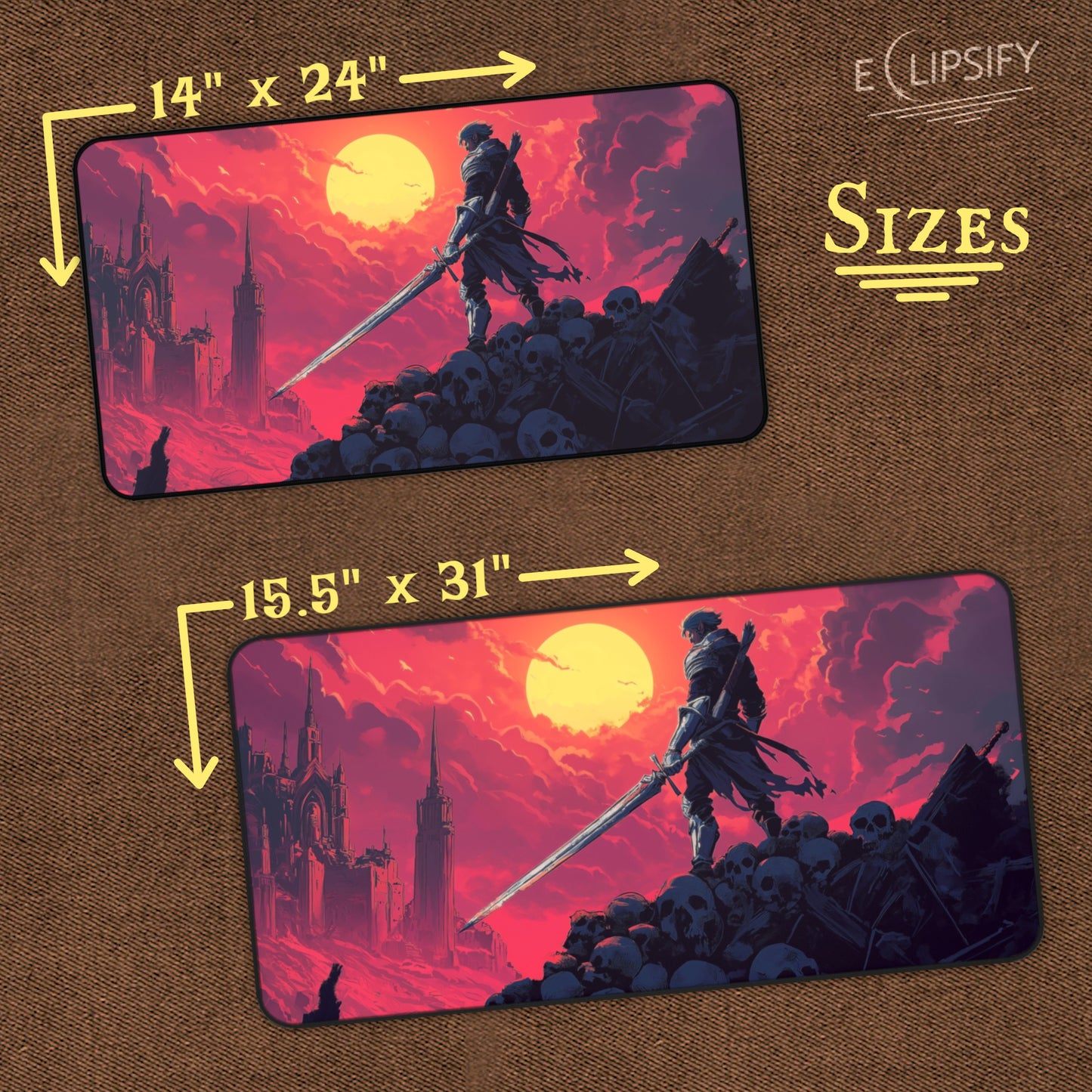 Blade Of The Night: Fantasy Dark Elf TCG Playmat