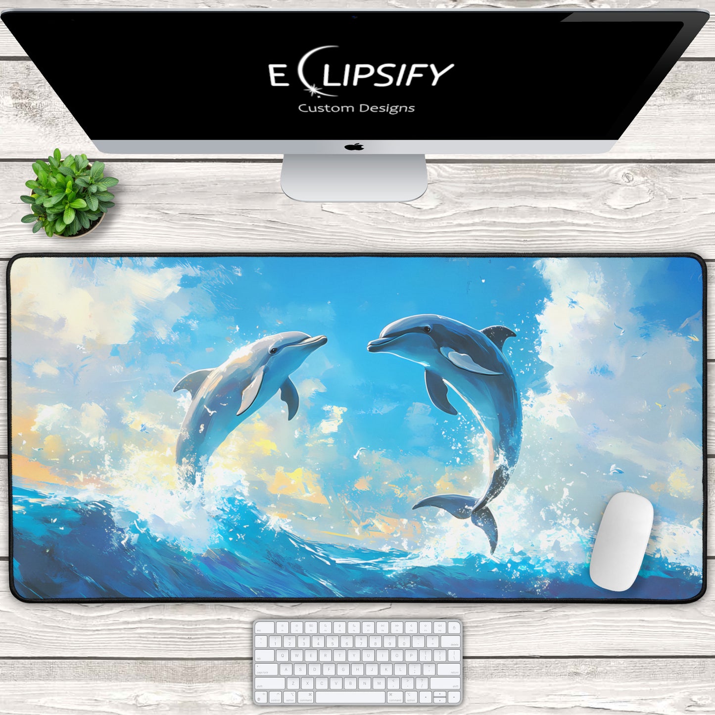 Ocean Dance: Dolphins Mouse Pad