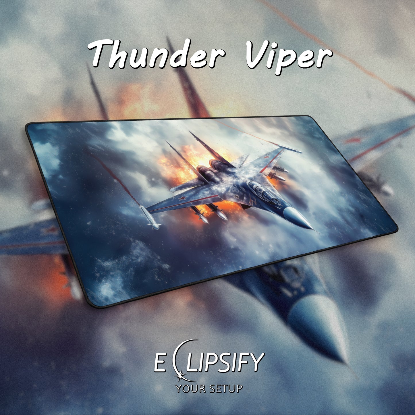 Thunder Viper: Fighter Jet Gaming Mouse Pad