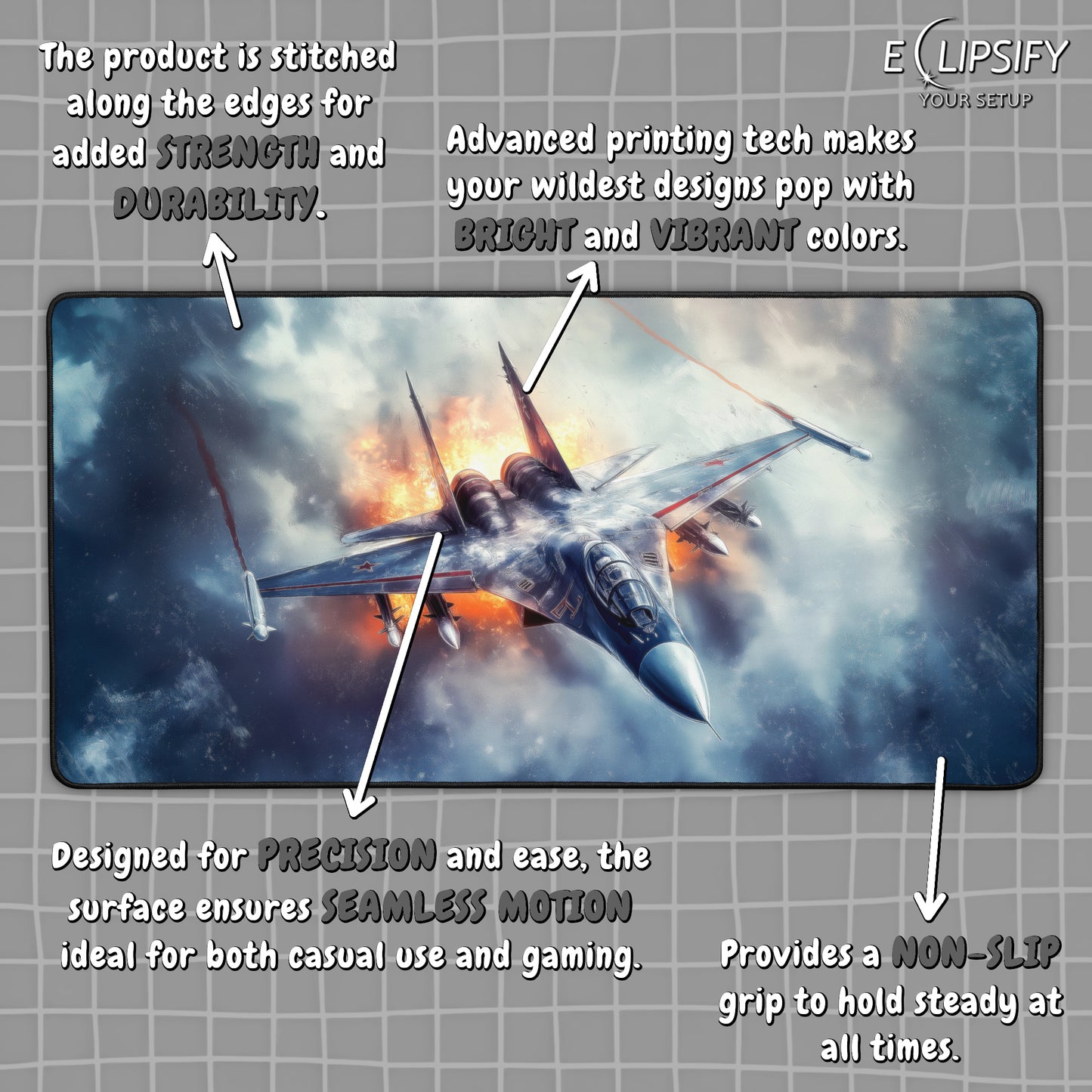 Thunder Viper: Fighter Jet Gaming Mouse Pad