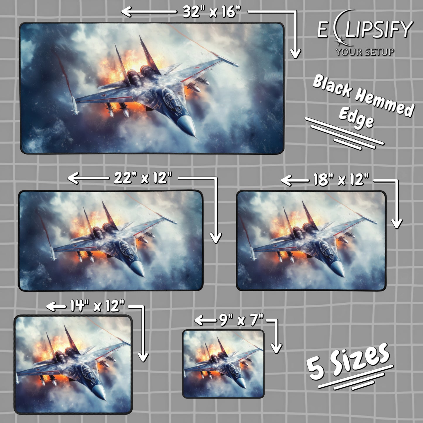 Thunder Viper: Fighter Jet Gaming Mouse Pad