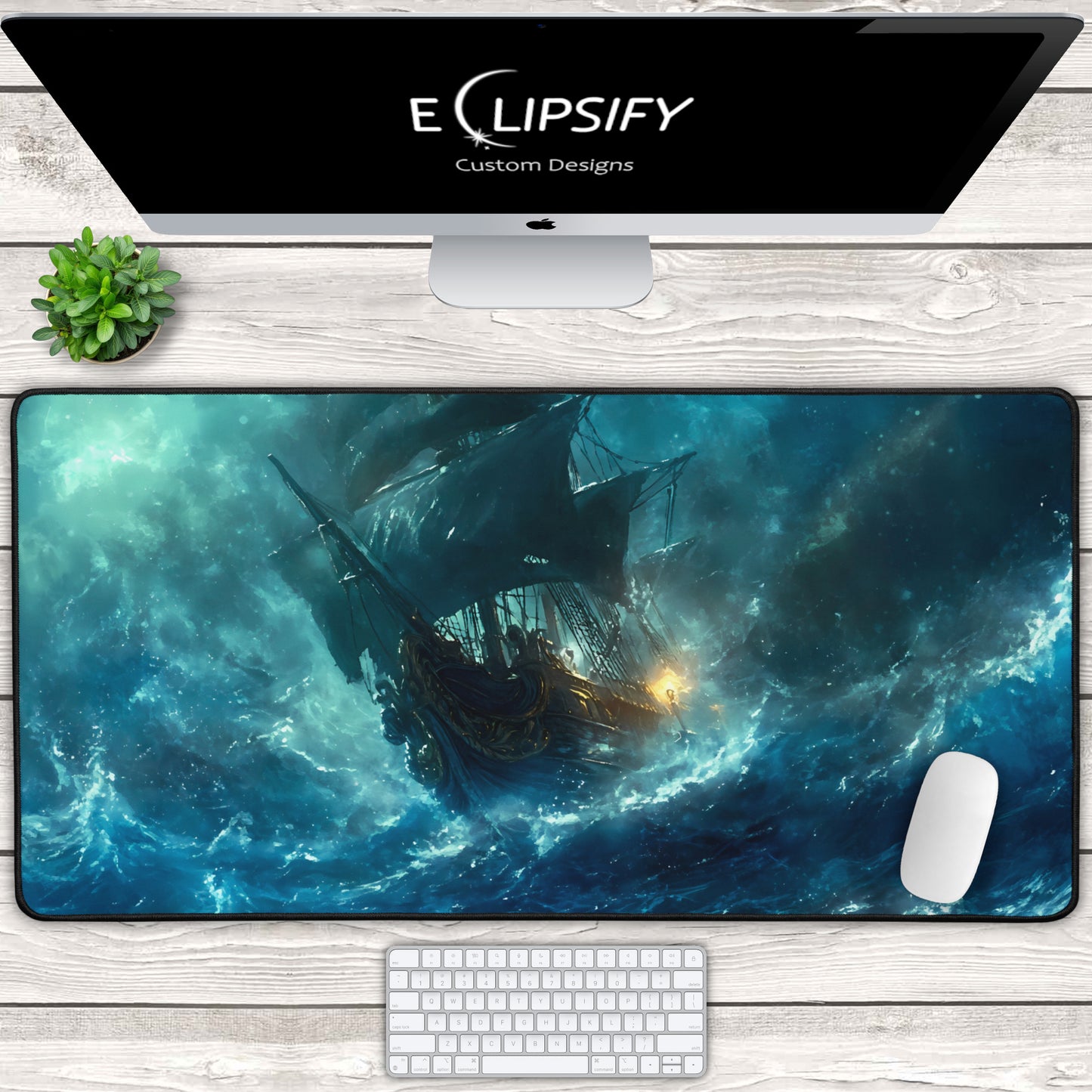 The Flying Dutchman: Pirate Ship Gaming Mouse Pad