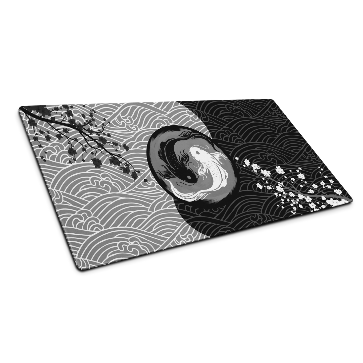 Symmetry in Serenity: Ying Yang Koi Fish Gaming Mouse Pad