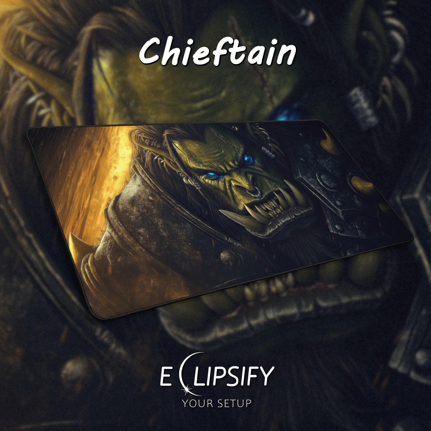 Chieftain: Green Orc Gaming Mouse Pad