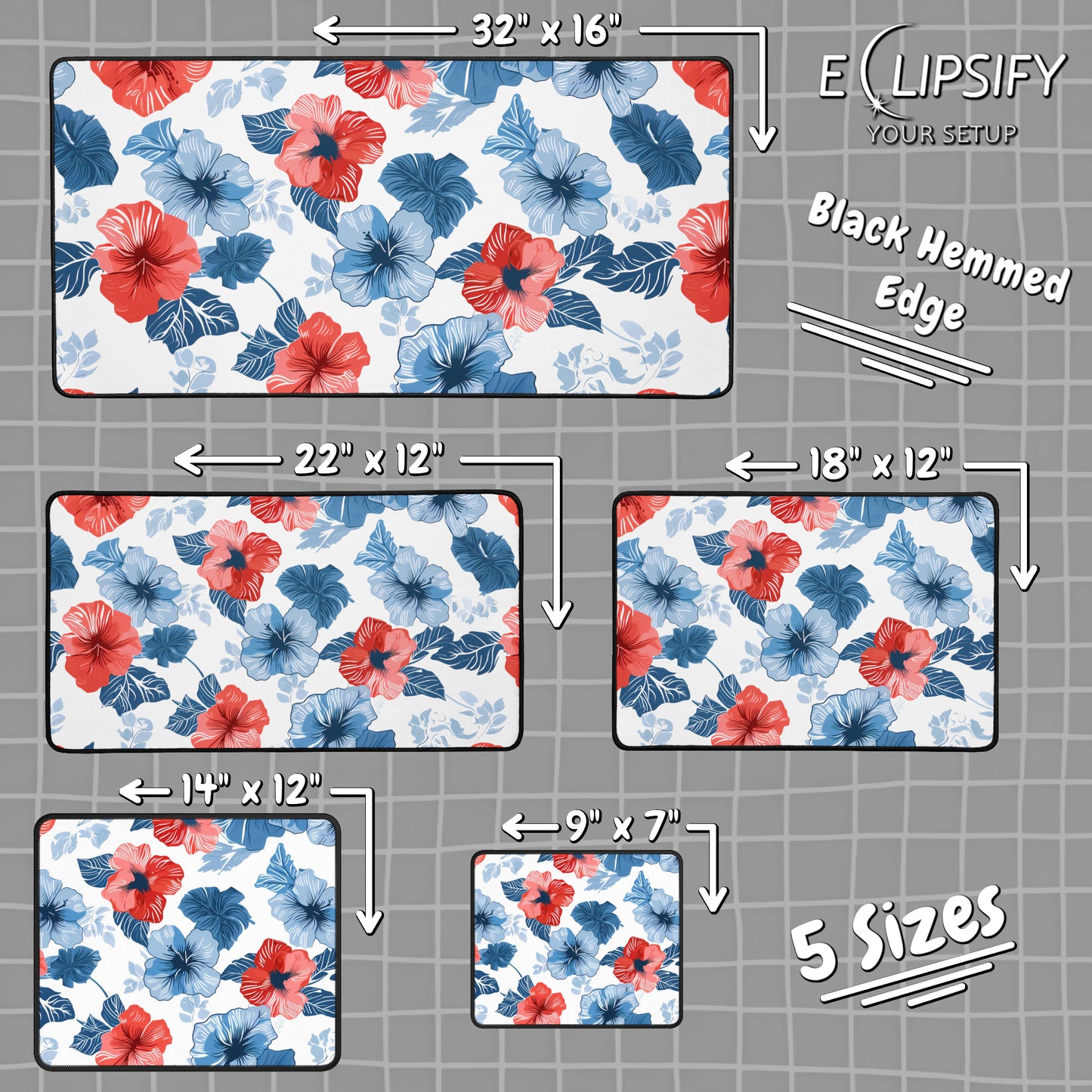 Hawaii Flowers: Floral Mouse Pad