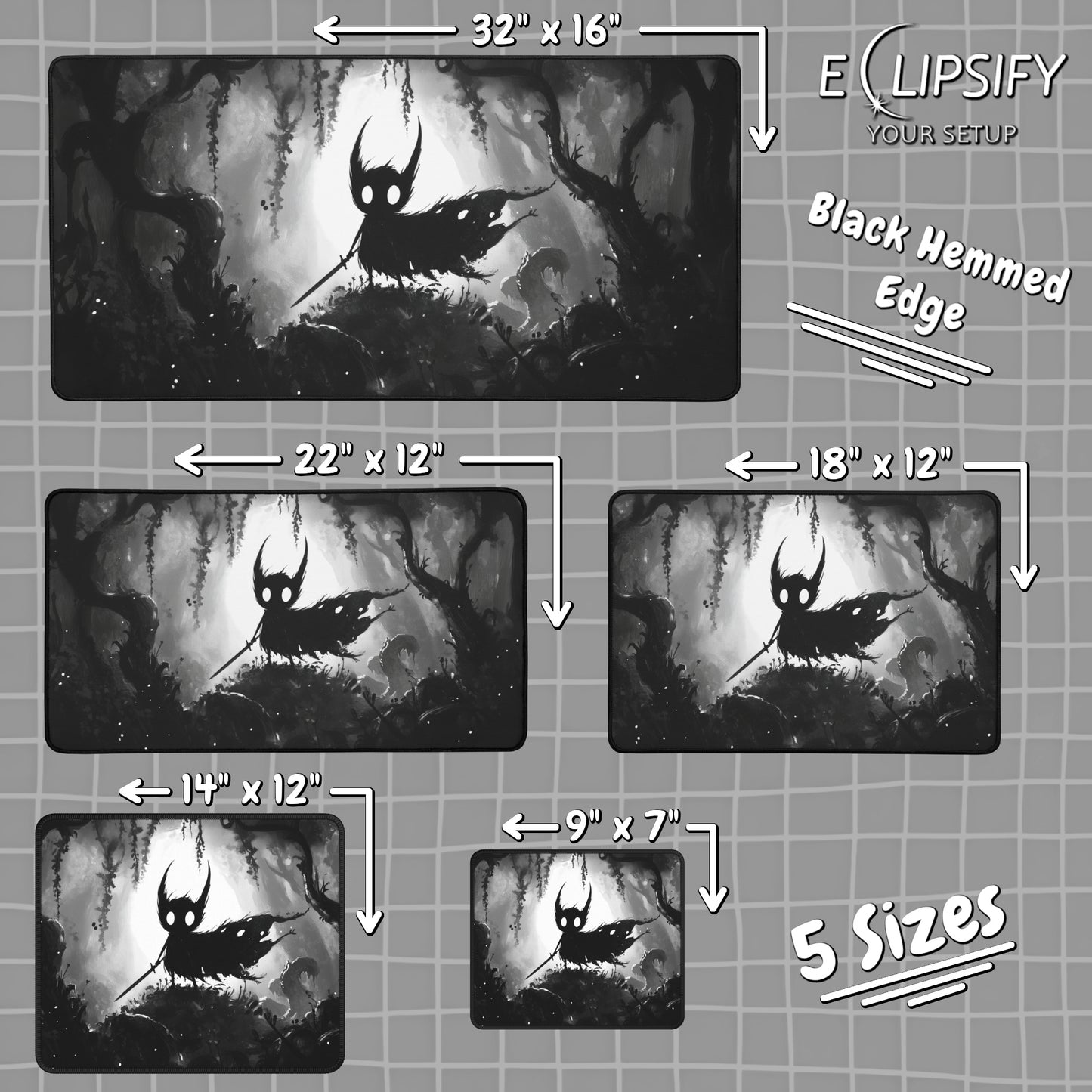 The Hollow Guardian: Mythical Knight Gaming Mouse Pad