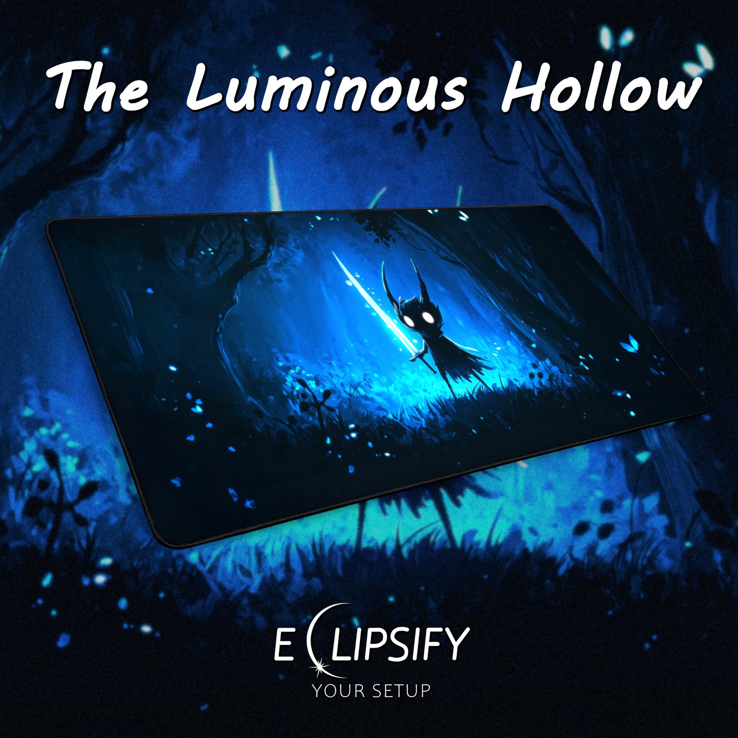 The Luminous Hollow: Mythical Knight Gaming Mouse Pad