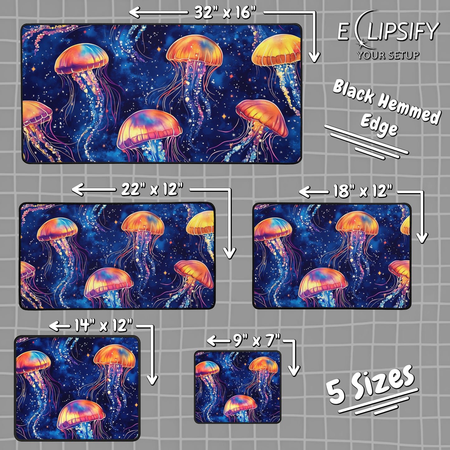 Jelly Drift: Jelly Fish Mouse Pad