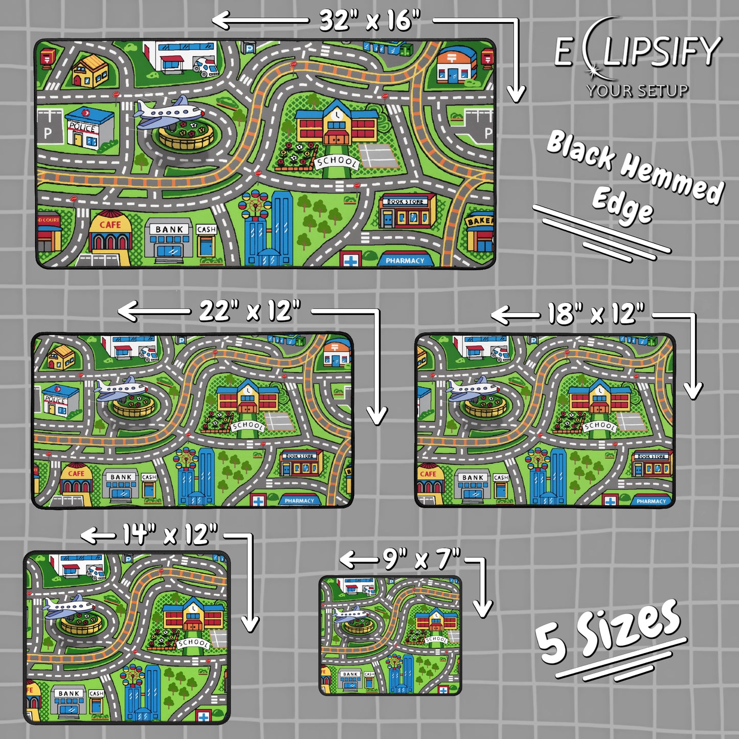 Childhood Memories: Kids Toy Road Playmat Mouse Pad