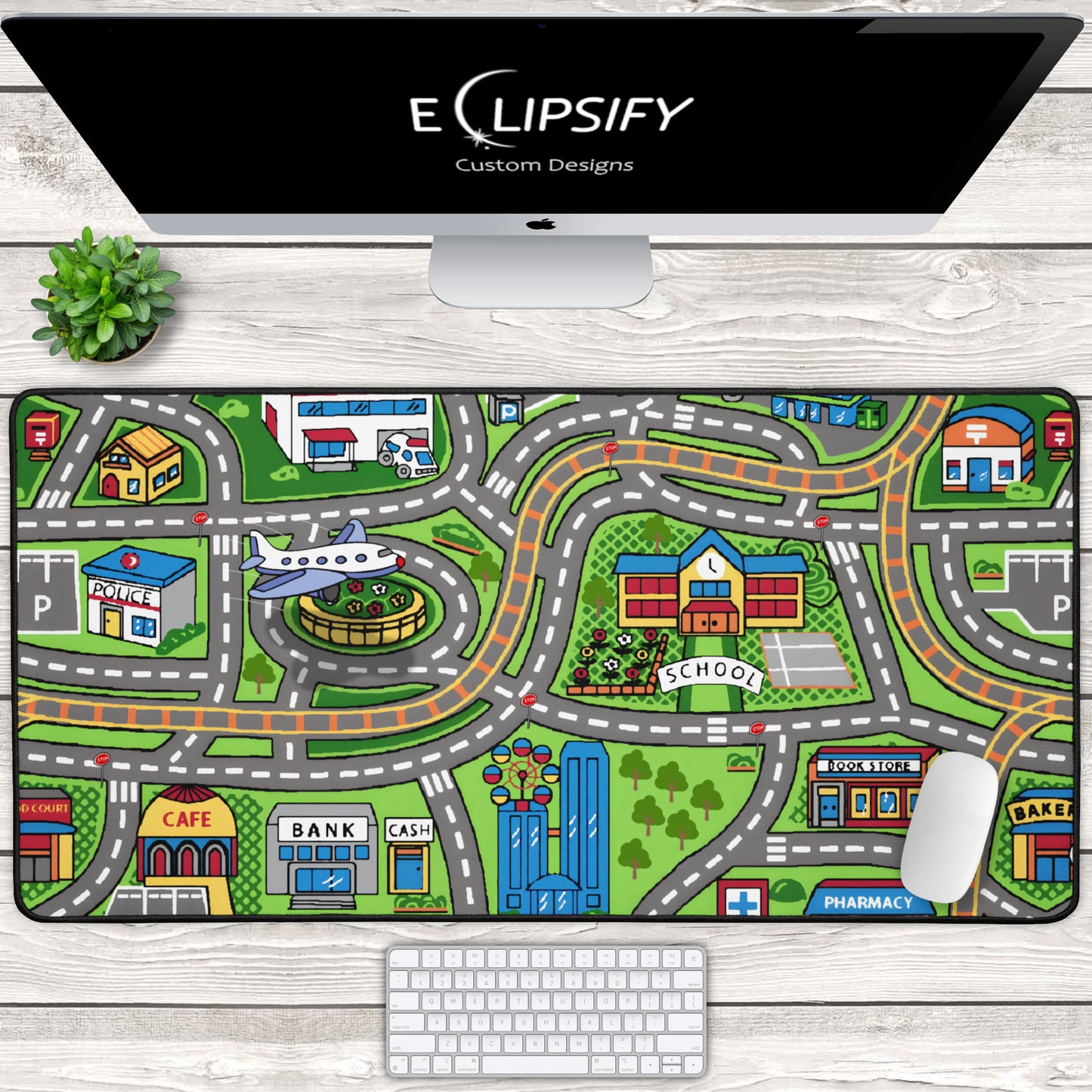 Childhood Memories: Kids Toy Road Playmat Mouse Pad