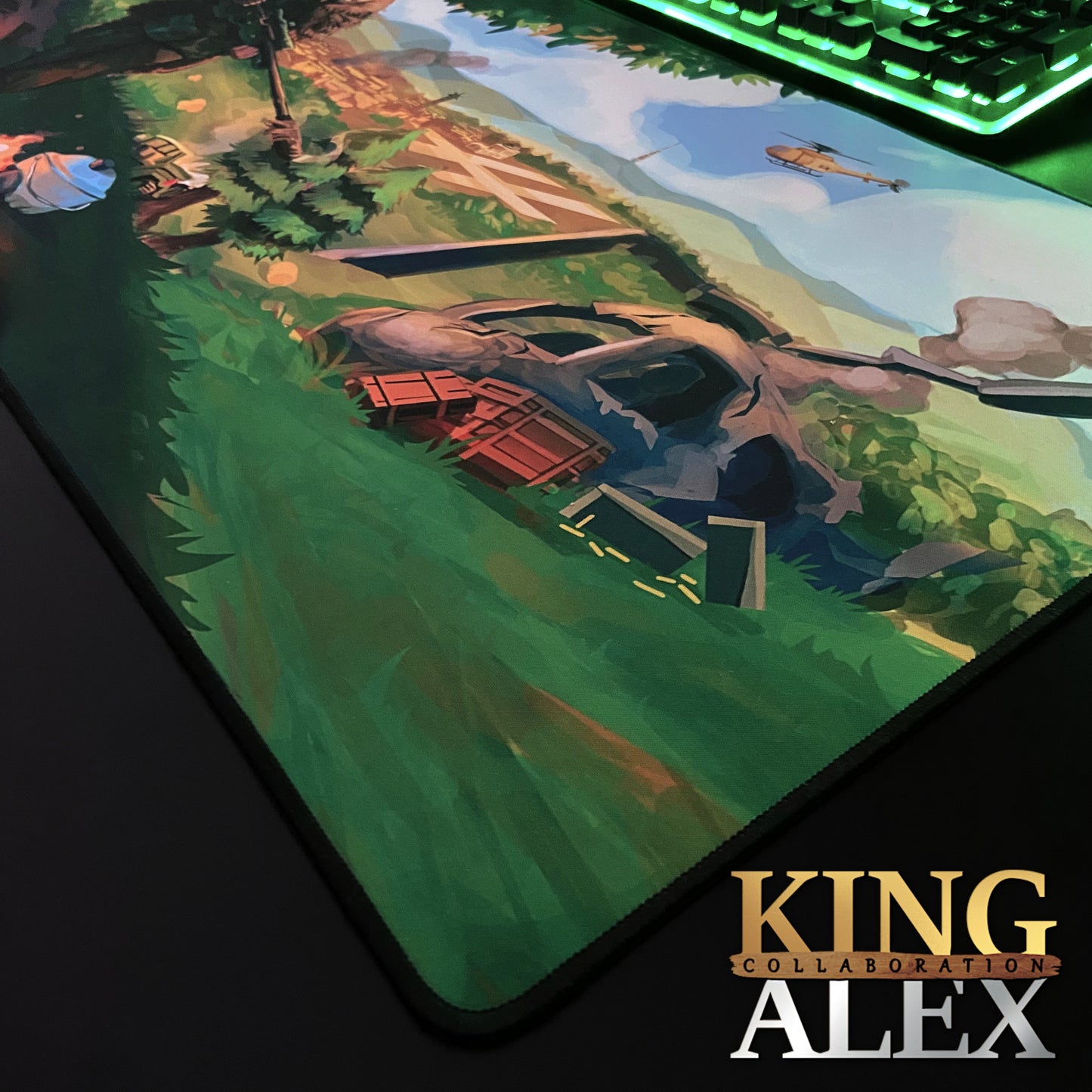King Alex "Shooting Platform" Content Creator Collaboration Gaming Mouse Pad