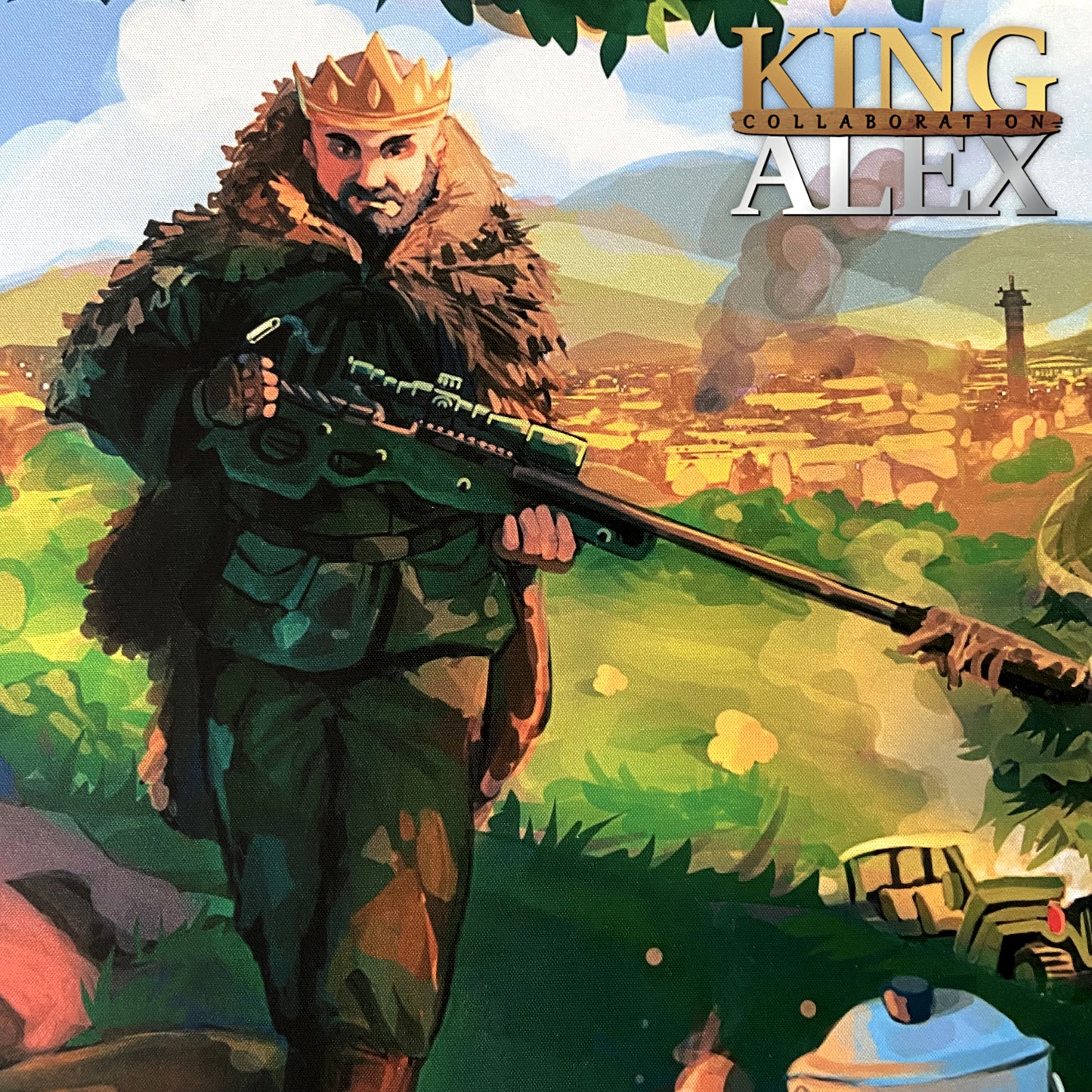 King Alex "Shooting Platform" Content Creator Collaboration Gaming Mouse Pad