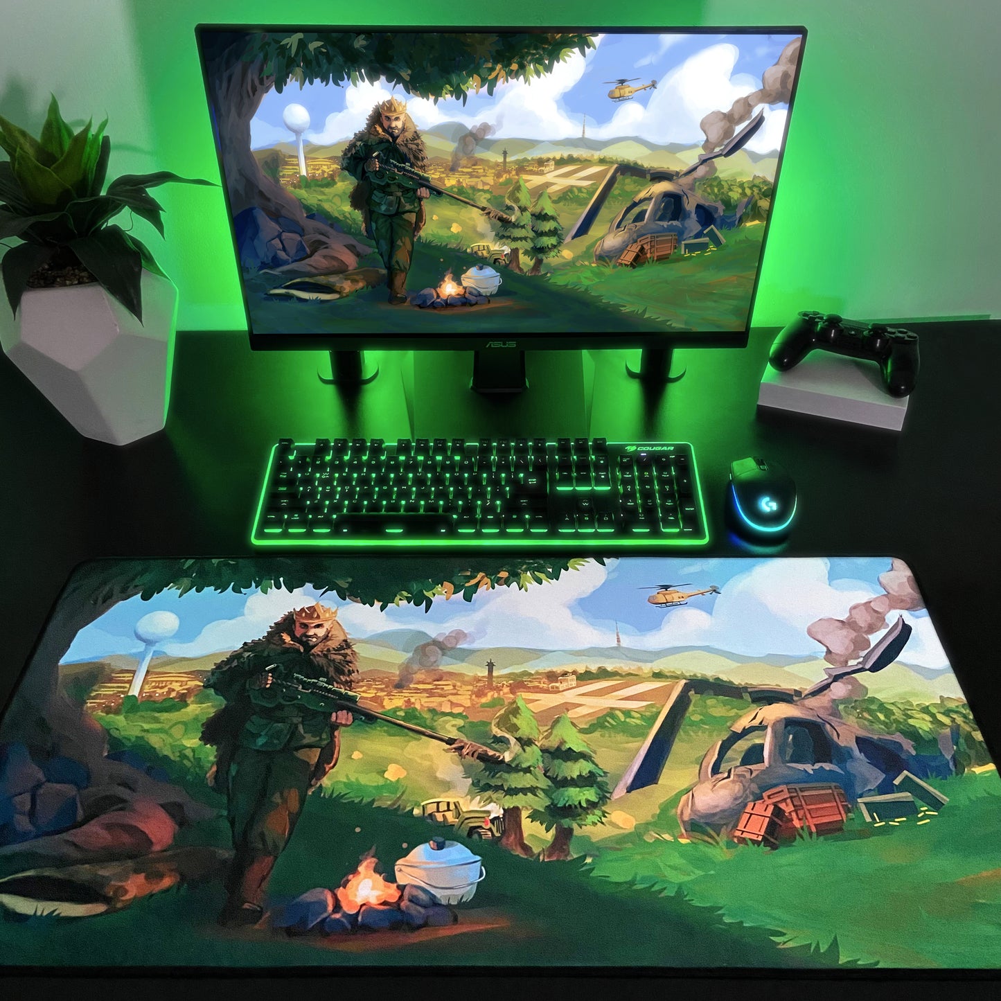 King Alex "Shooting Platform" Content Creator Collaboration Gaming Mouse Pad