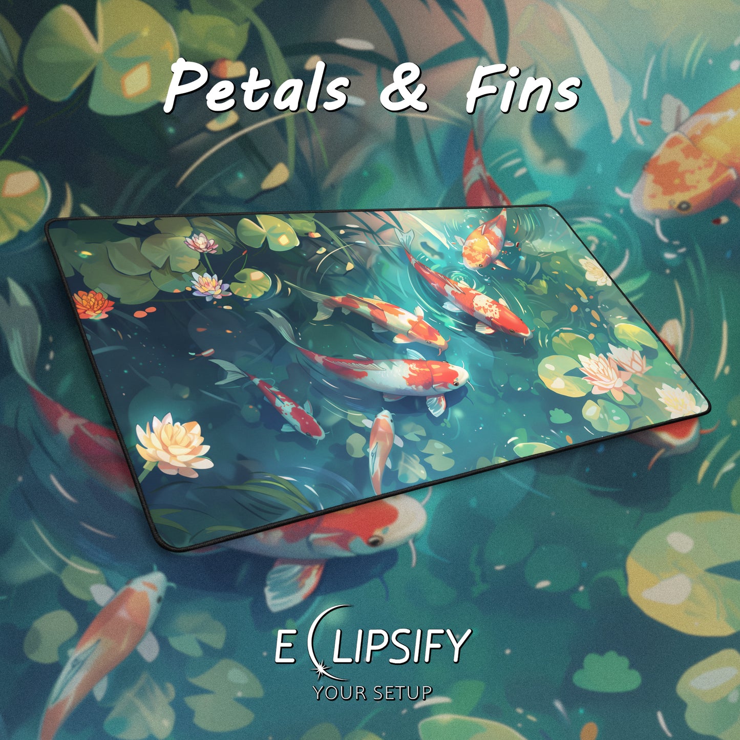Petals & Fins: Koi Fish Gaming Mouse Pad