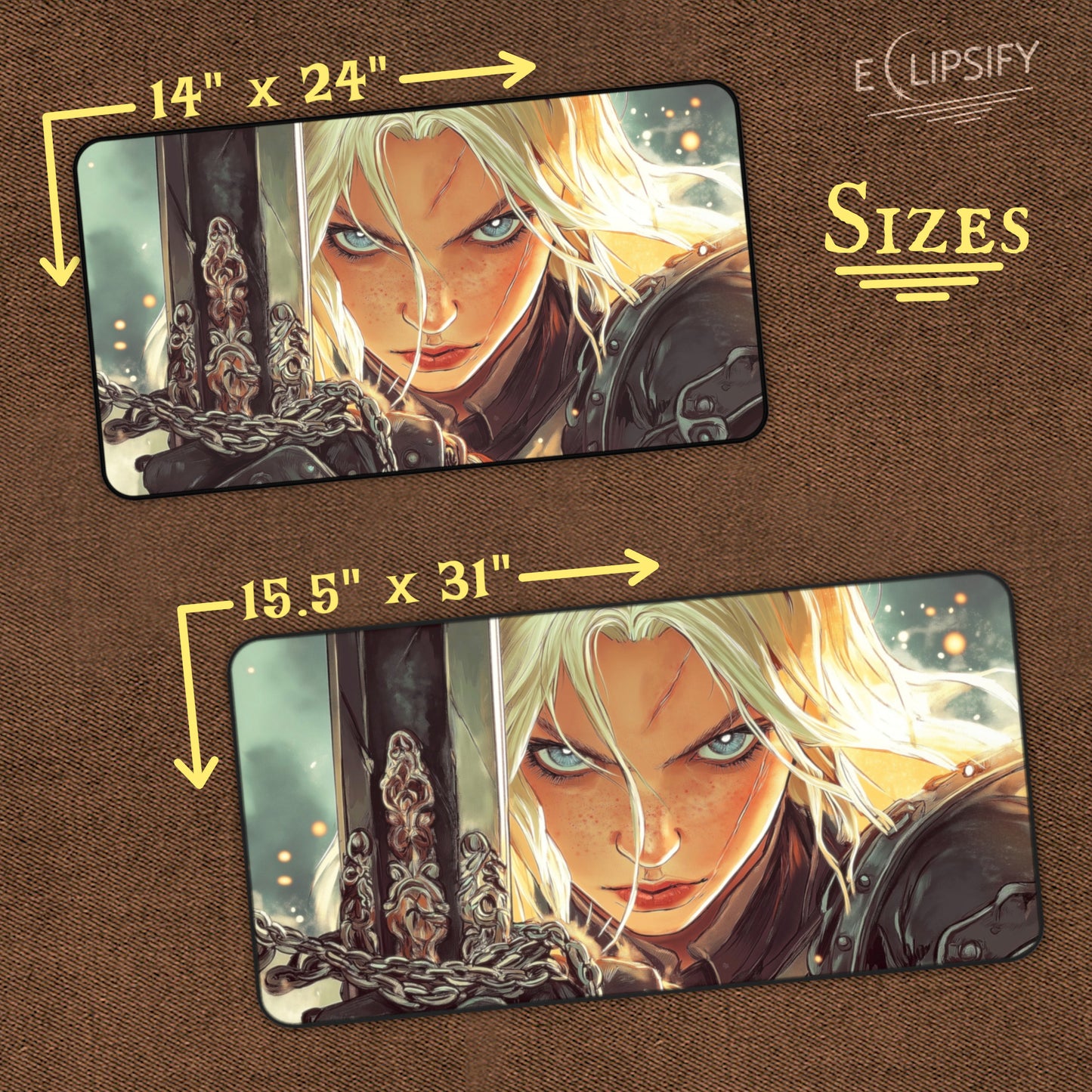 Daughter Of Valor: Fantasy Warrior Girl TCG Playmat