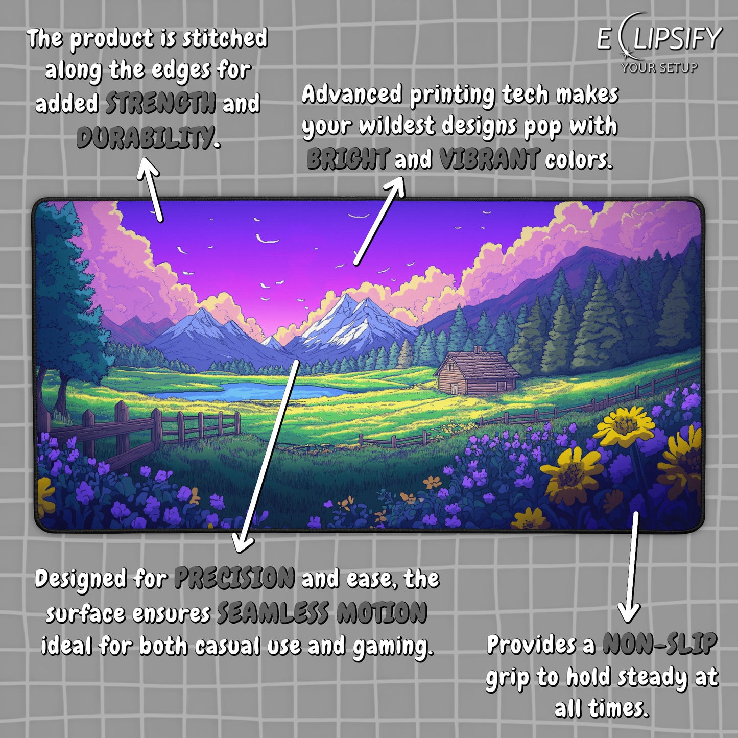 Sunflower Lodge: Cabin Forest Gaming Mouse Pad