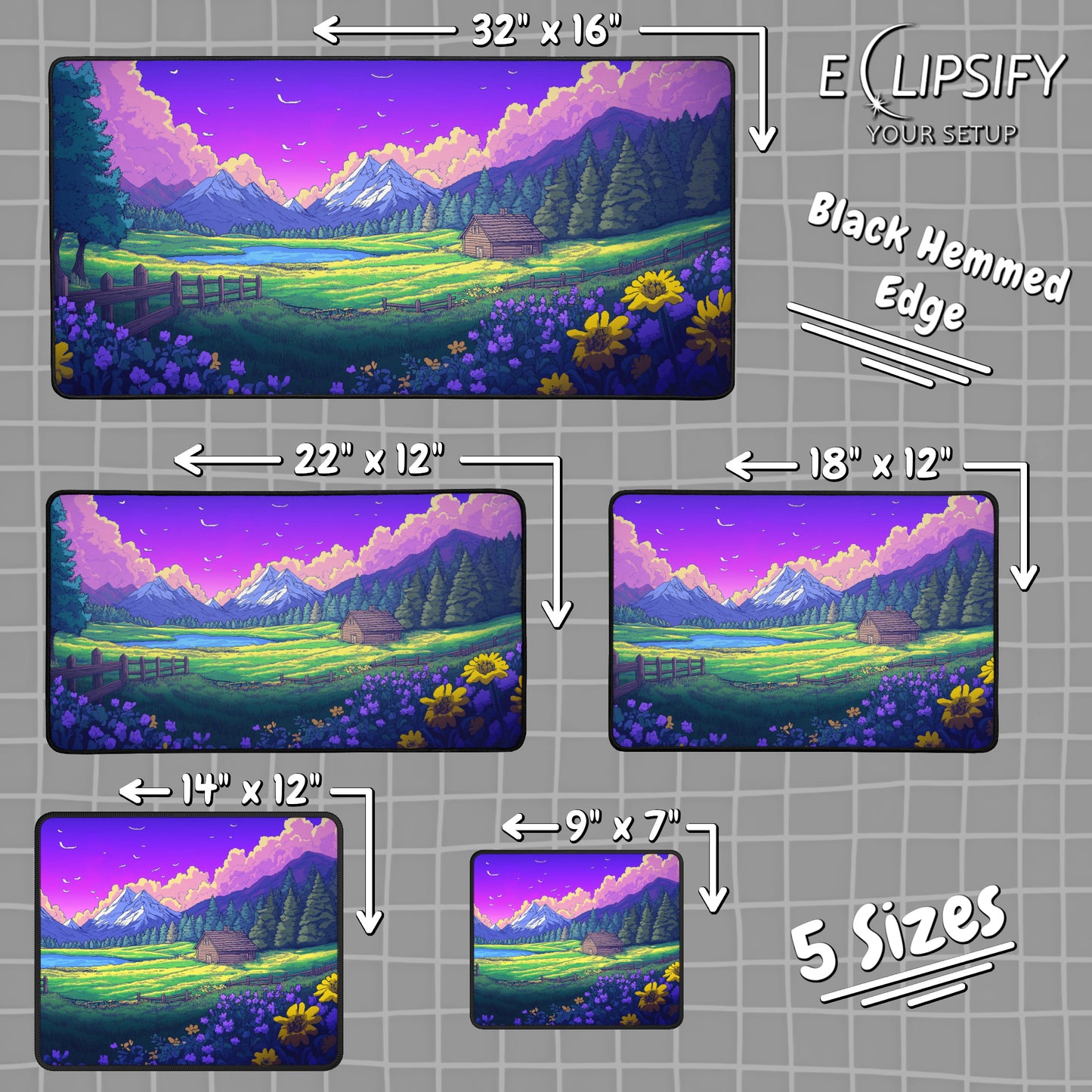Sunflower Lodge: Cabin Forest Gaming Mouse Pad