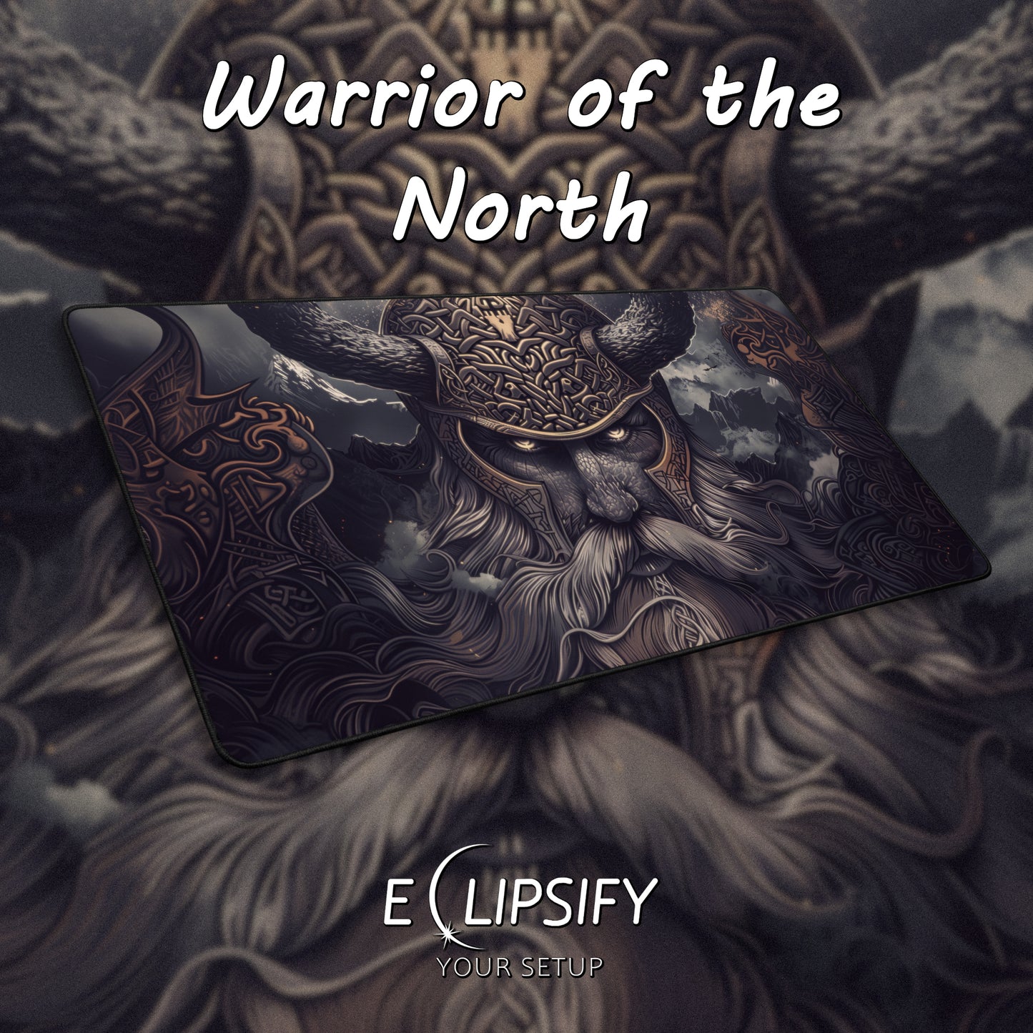Warrior Of The North: Viking Gaming Mouse Pad