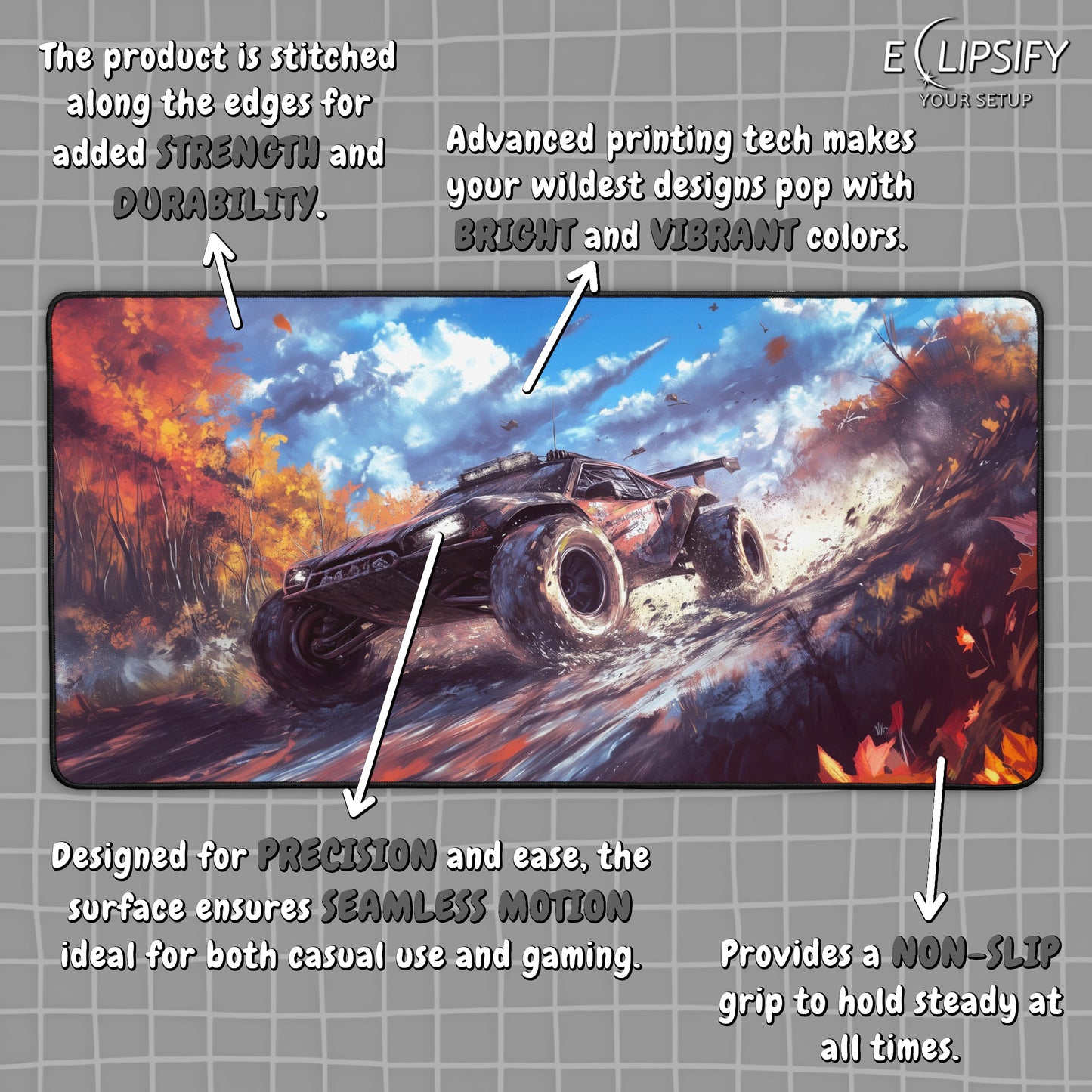 Mudstorm Machine: Offroad Buggy Racing Gaming Mouse Pad